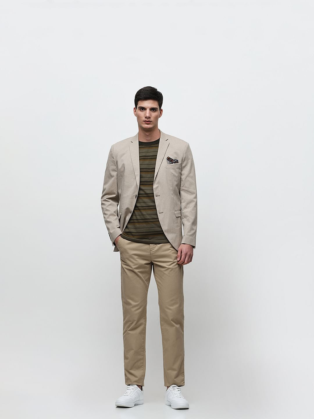 Green Striped Organic Cotton T-Shirt