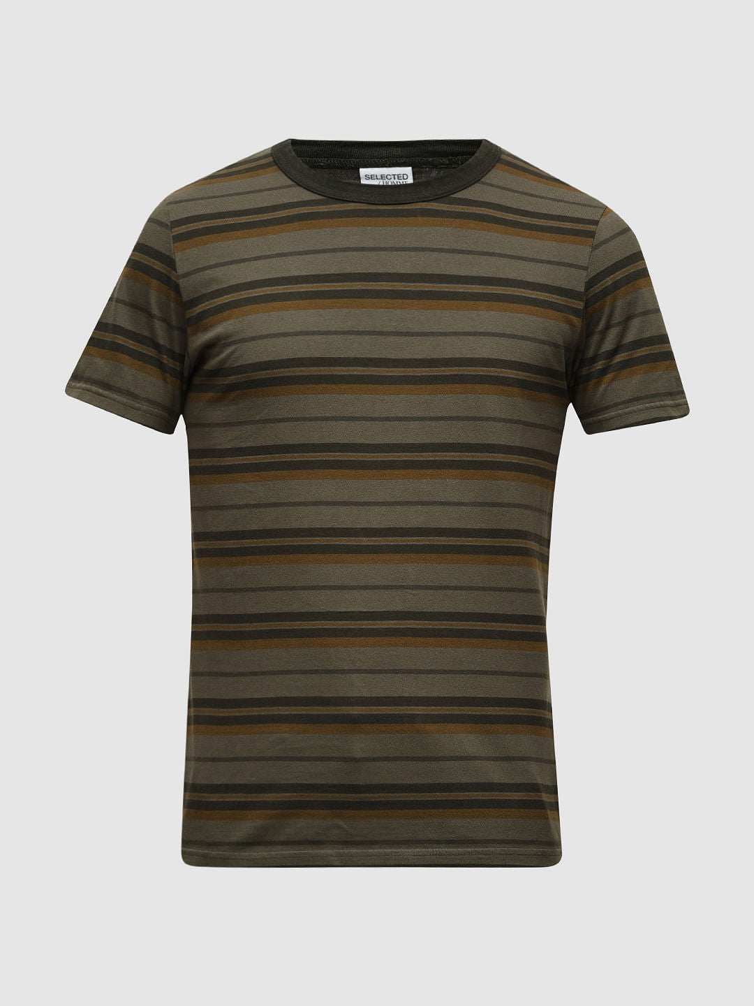 Green Striped Organic Cotton T-Shirt