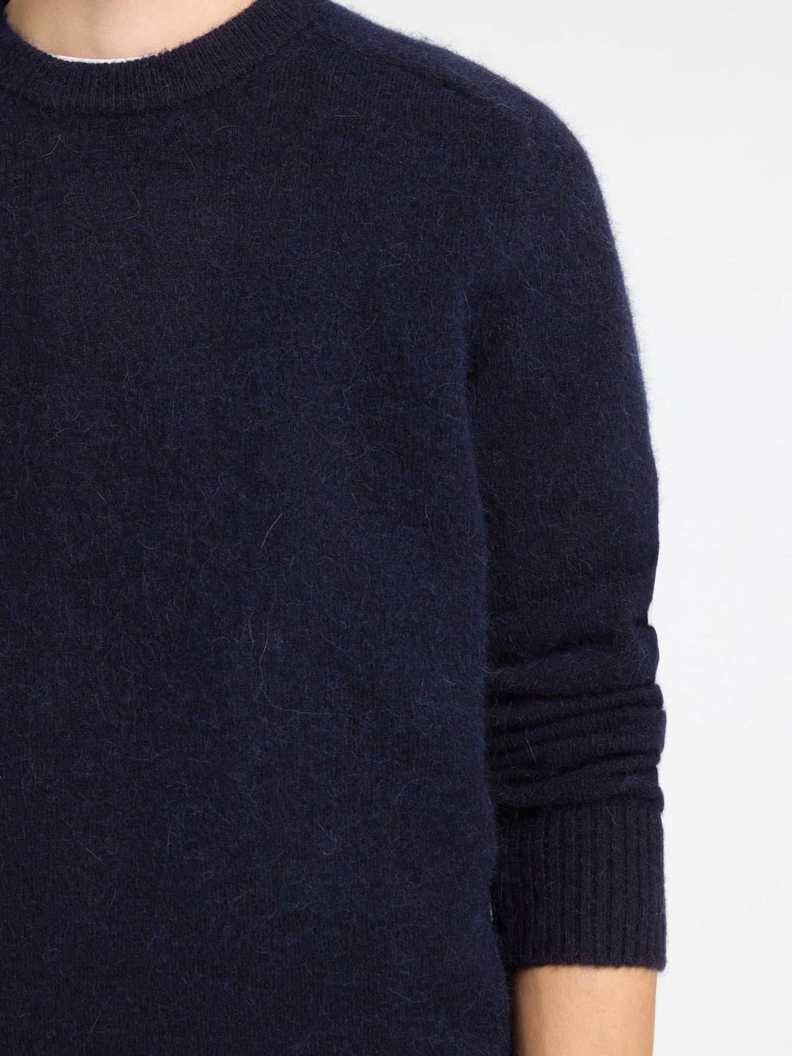 O-Neck Knitted Pullover - Blue