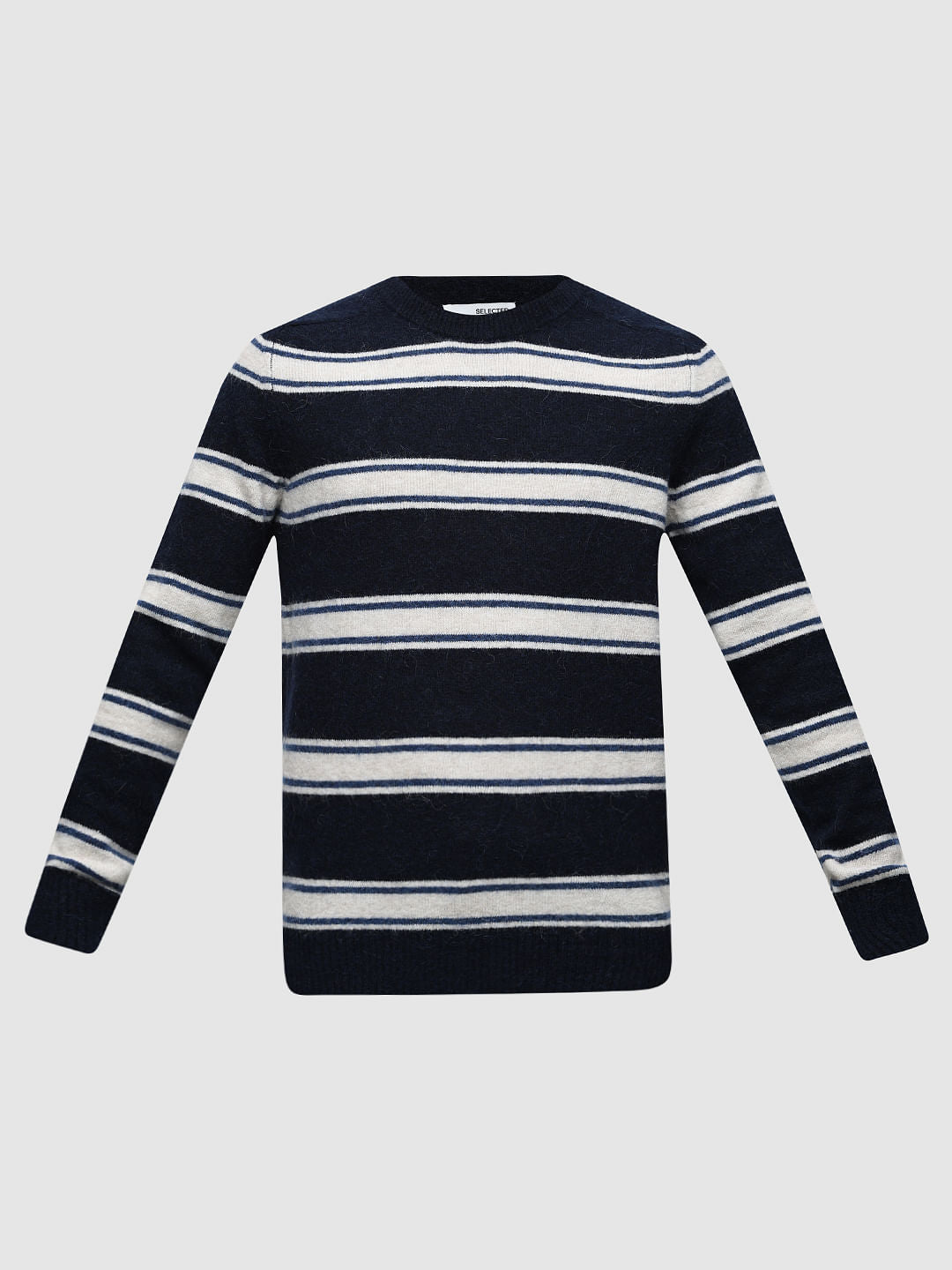 Dark Blue Striped Pullover