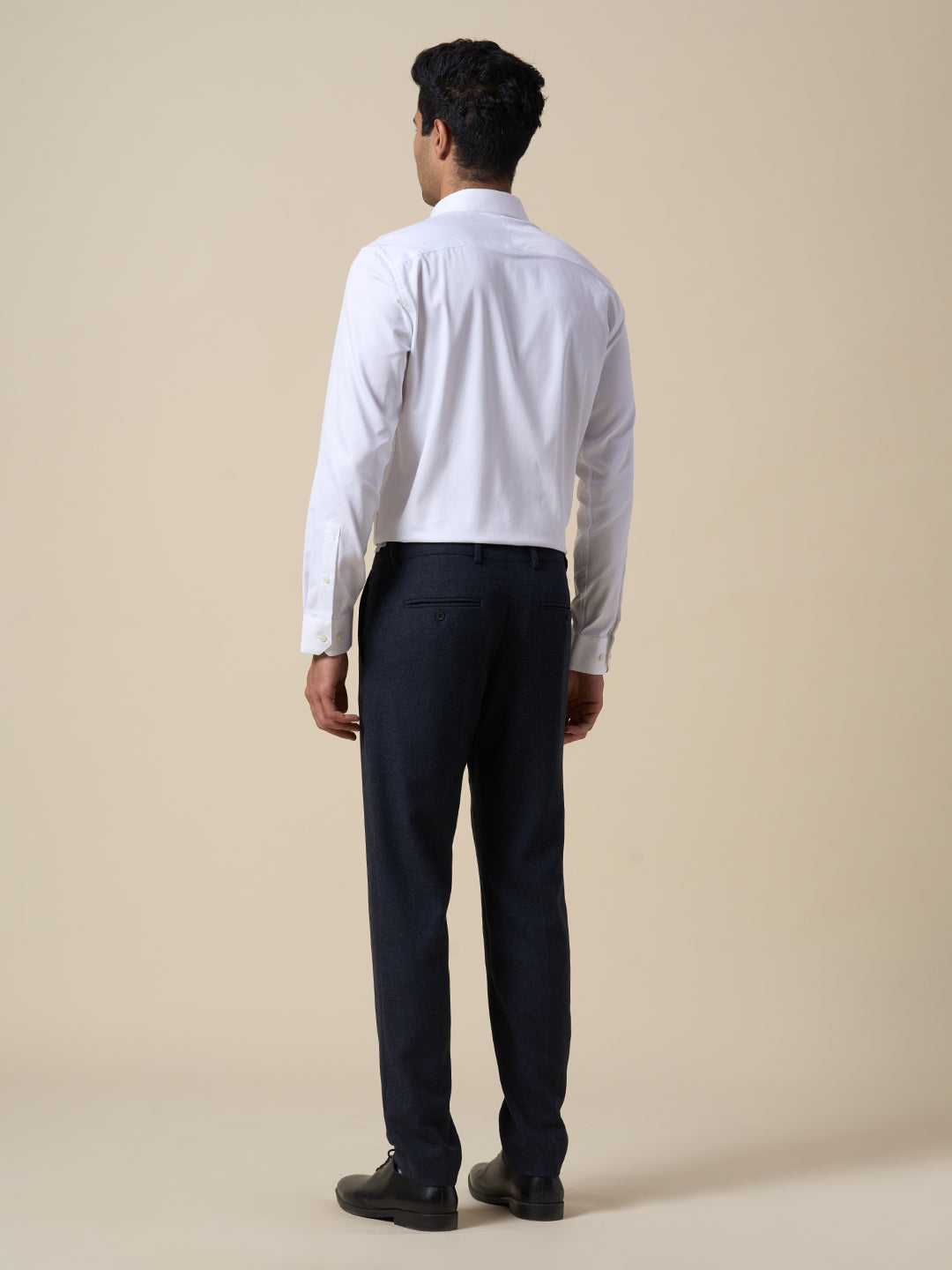 Dark Blue Wool Blend Suit-Set Trousers