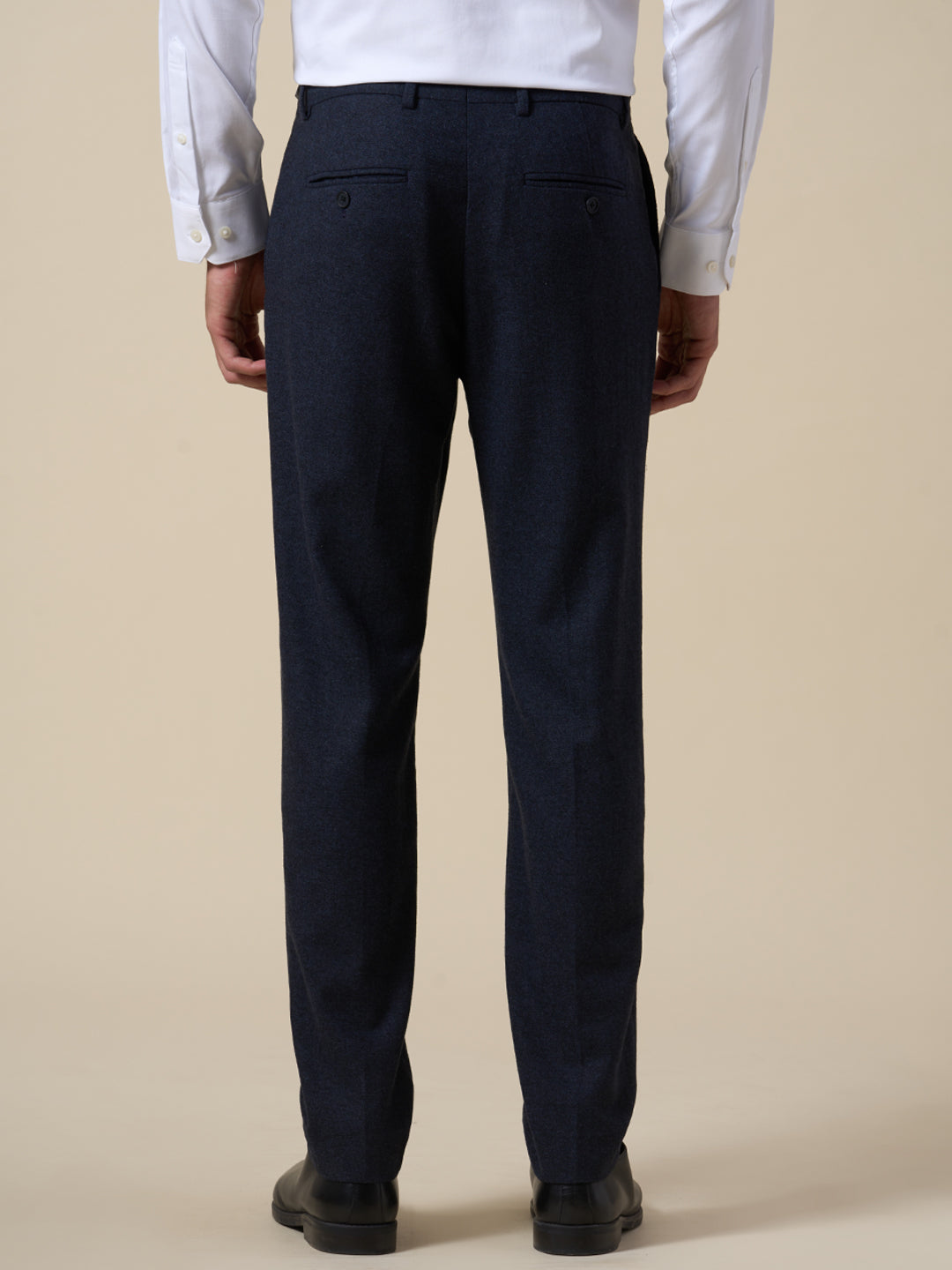 Dark Blue Wool Blend Suit-Set Trousers