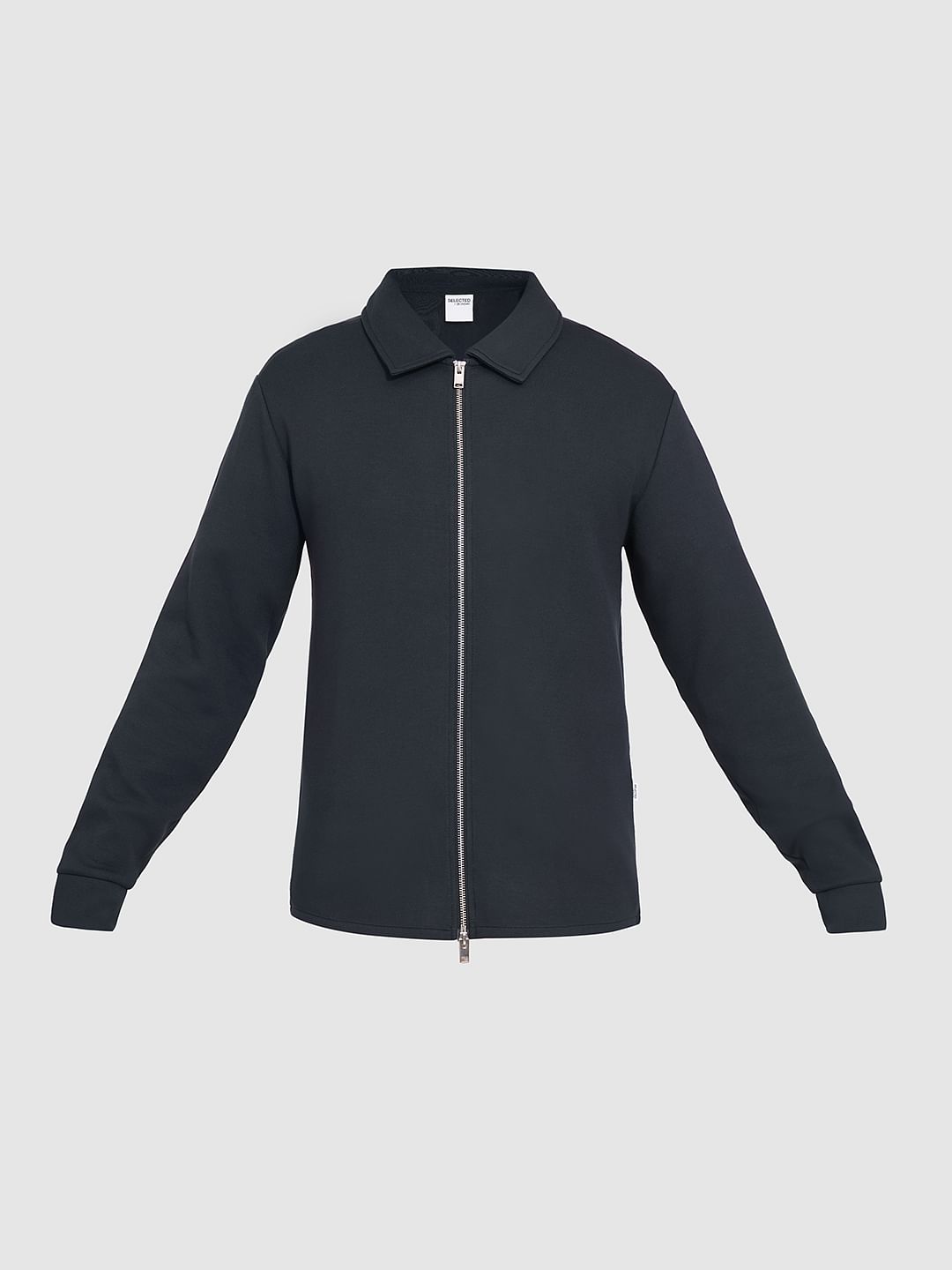 Blue Two-Way Zip Cardigan