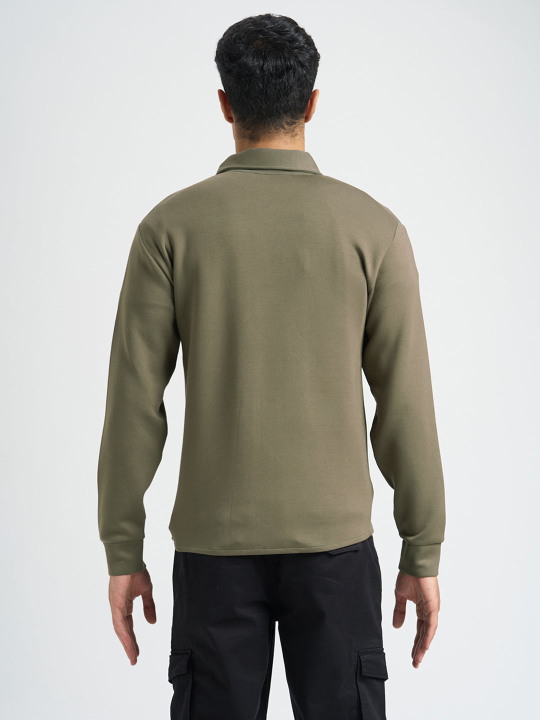 Viscose Blend Full Zip Sweat Jacket