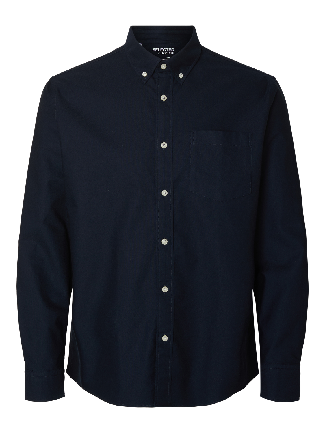Dark Blue Cotton Oxford Shirt