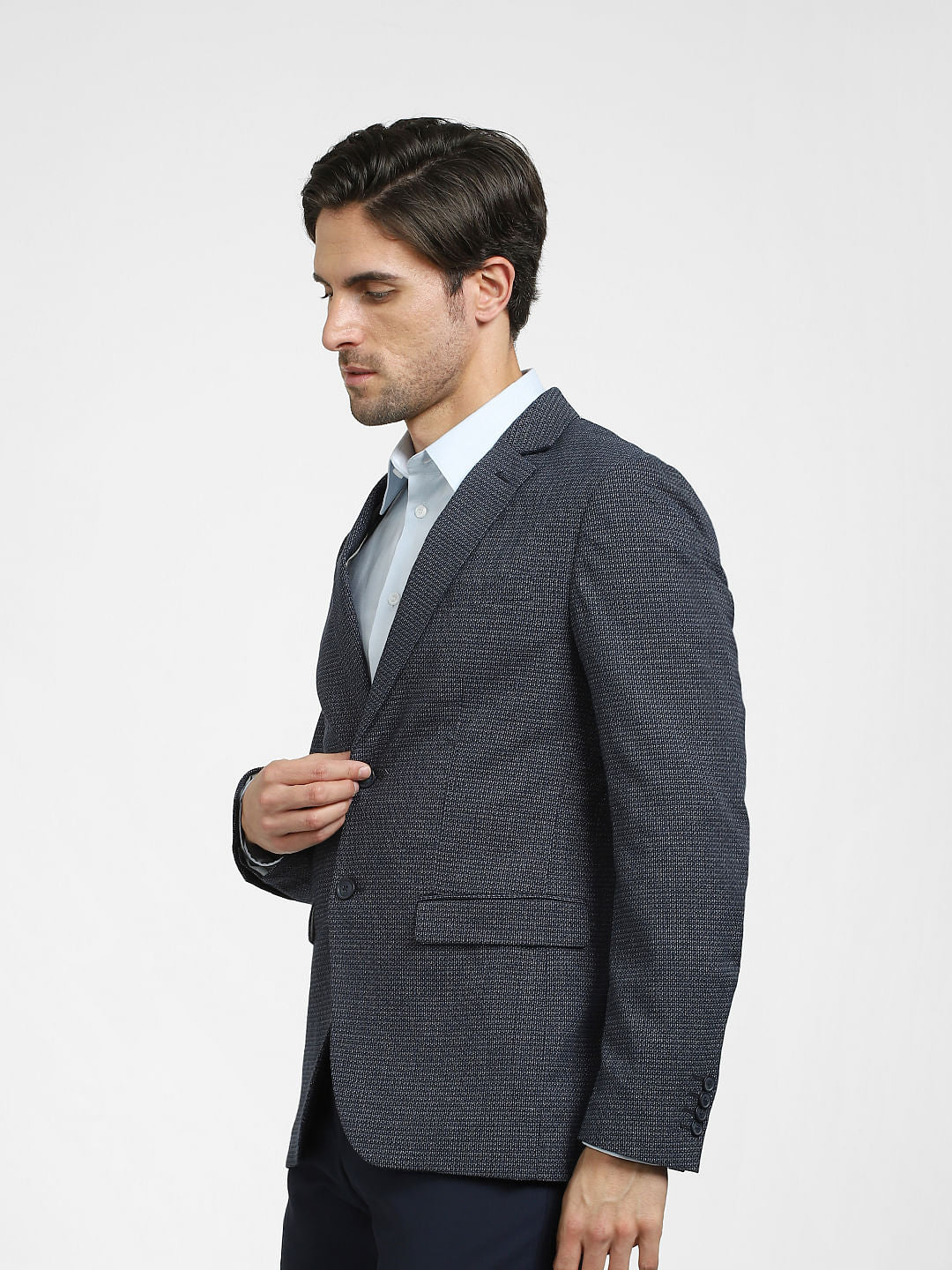 Navy Blue Structured Blazer