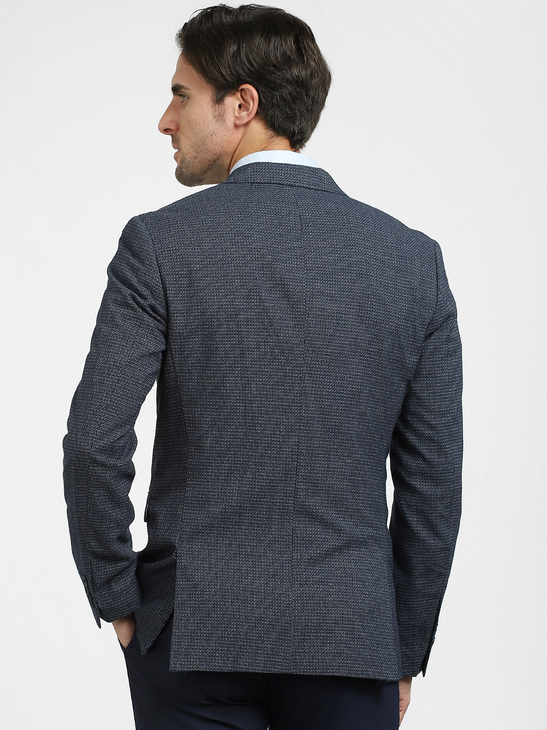 Navy Blue Structured Blazer