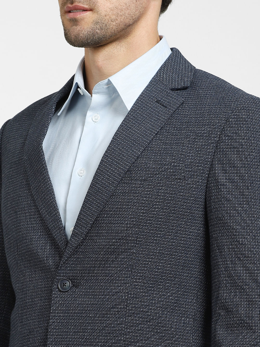 Navy Blue Structured Blazer