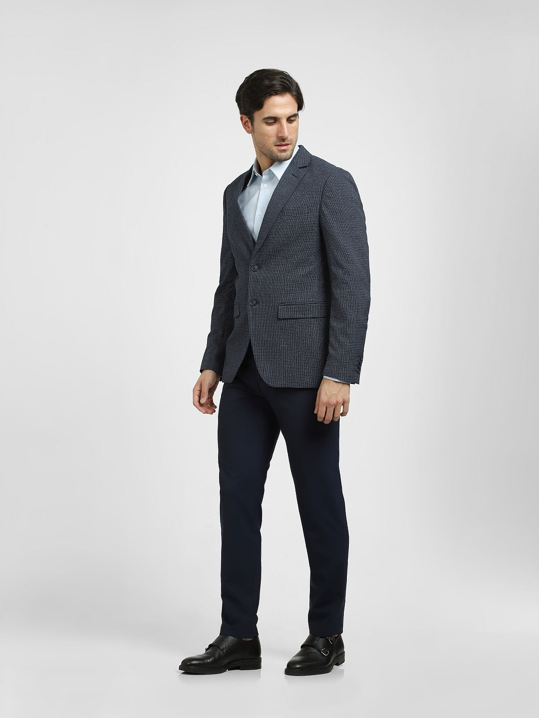 Navy Blue Structured Blazer