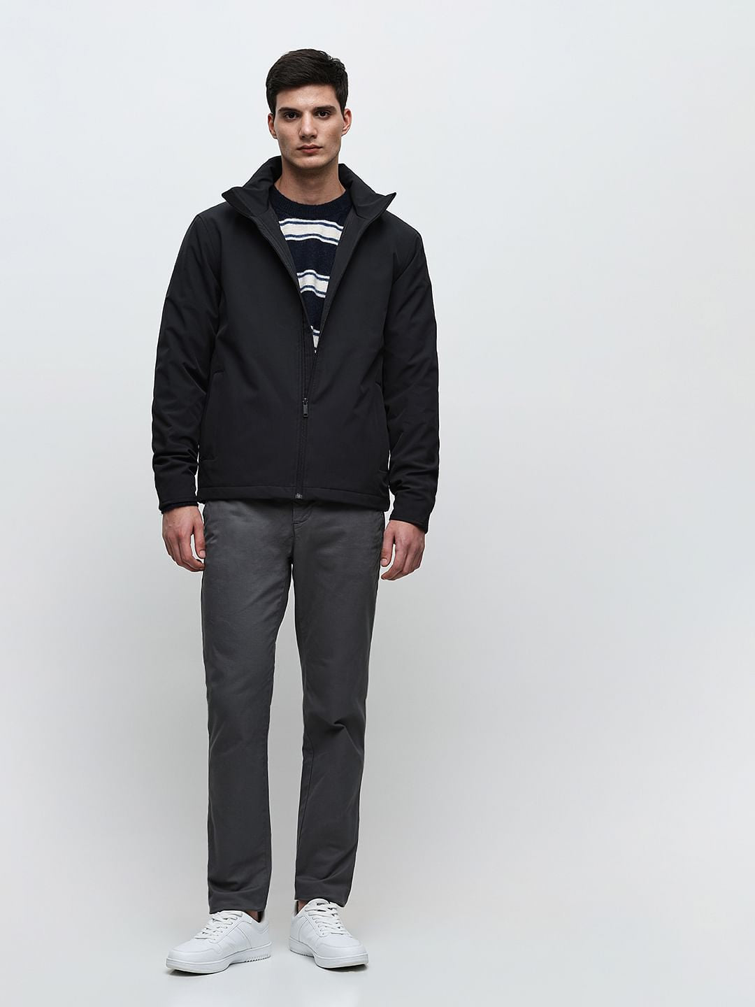 Black High Neck Padded Jacket