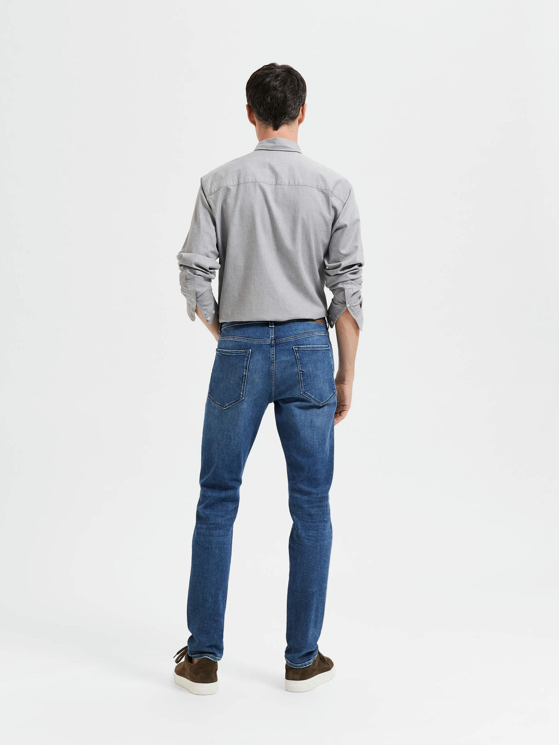 BLUE MID RISE LEON ORGANIC COTTON JEANS