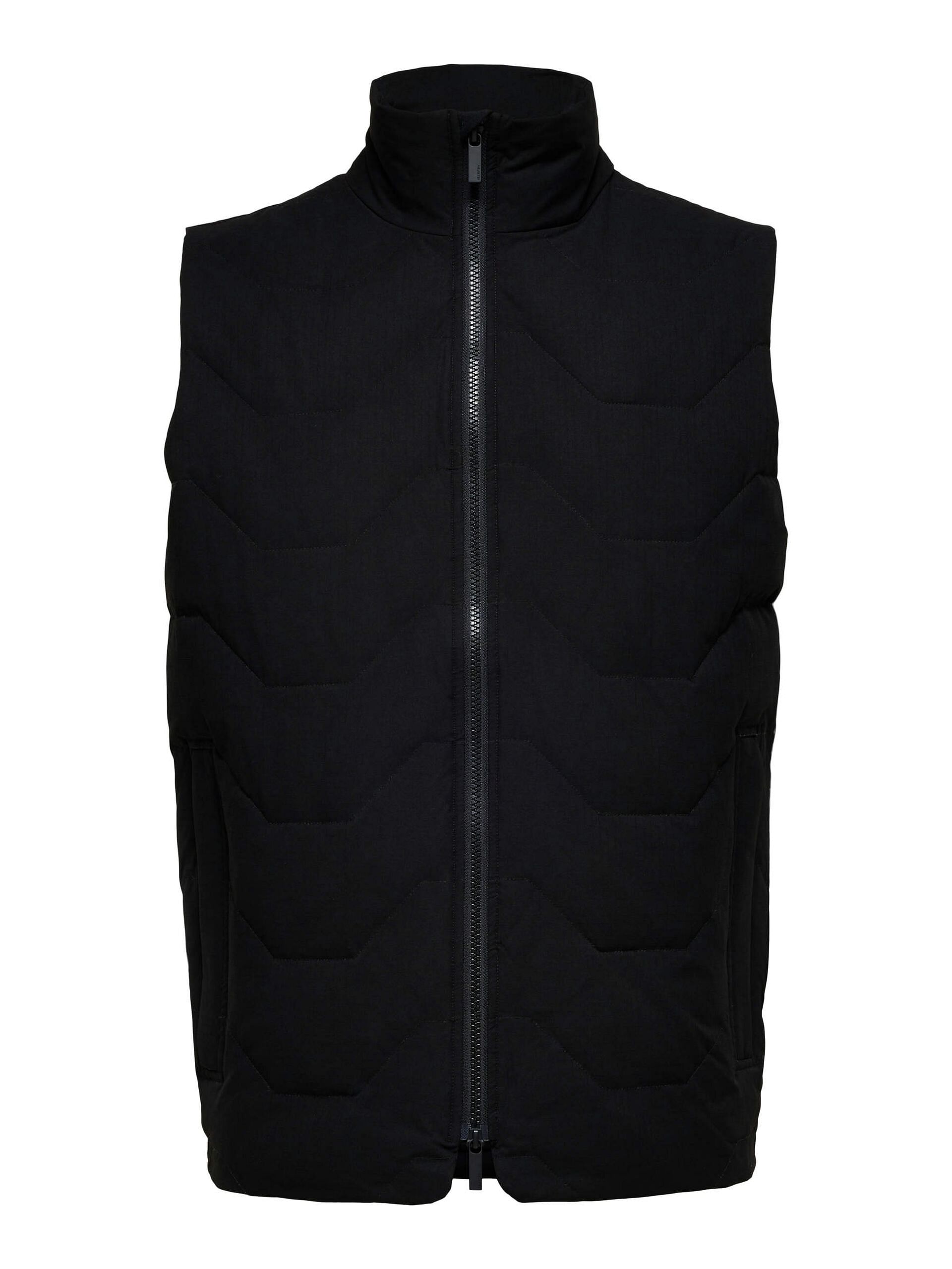 Black Quilted Gilet Vest