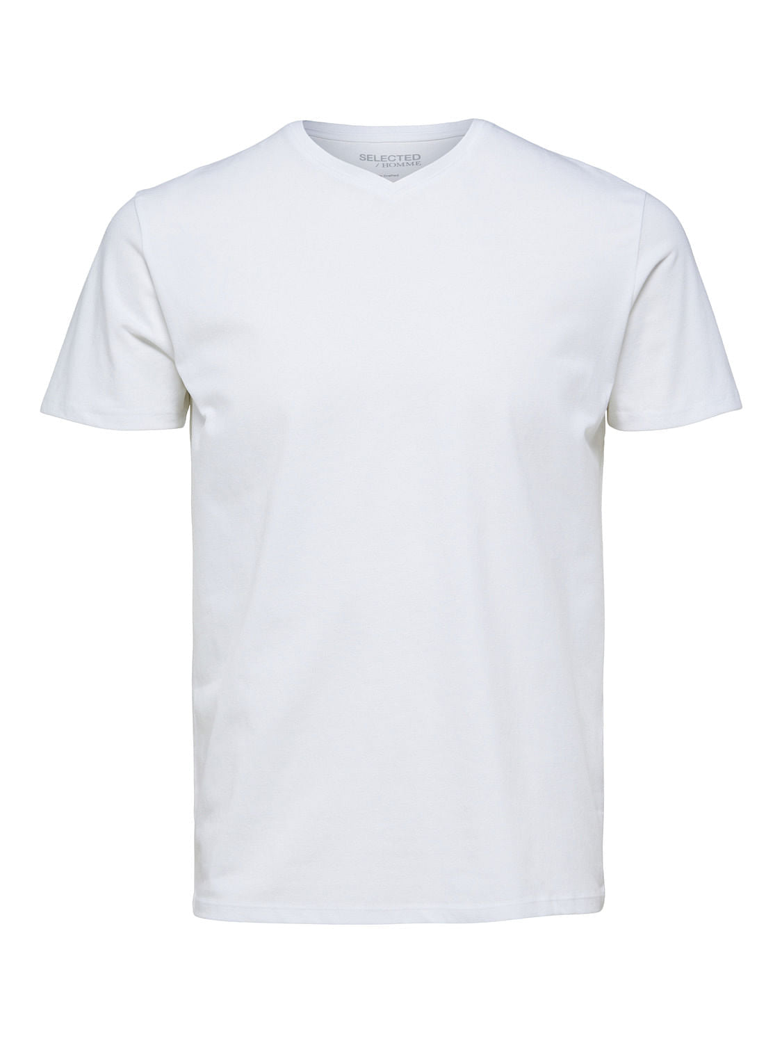 White Organic Cotton V-Neck T-shirt