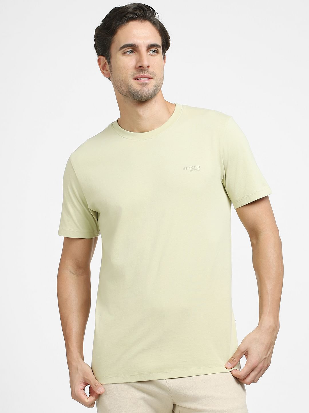 Green Organic Cotton Crew Neck T-Shirt