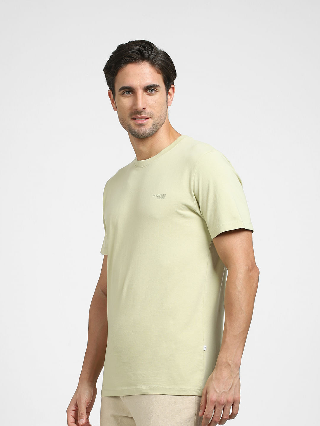 Green Organic Cotton Crew Neck T-Shirt