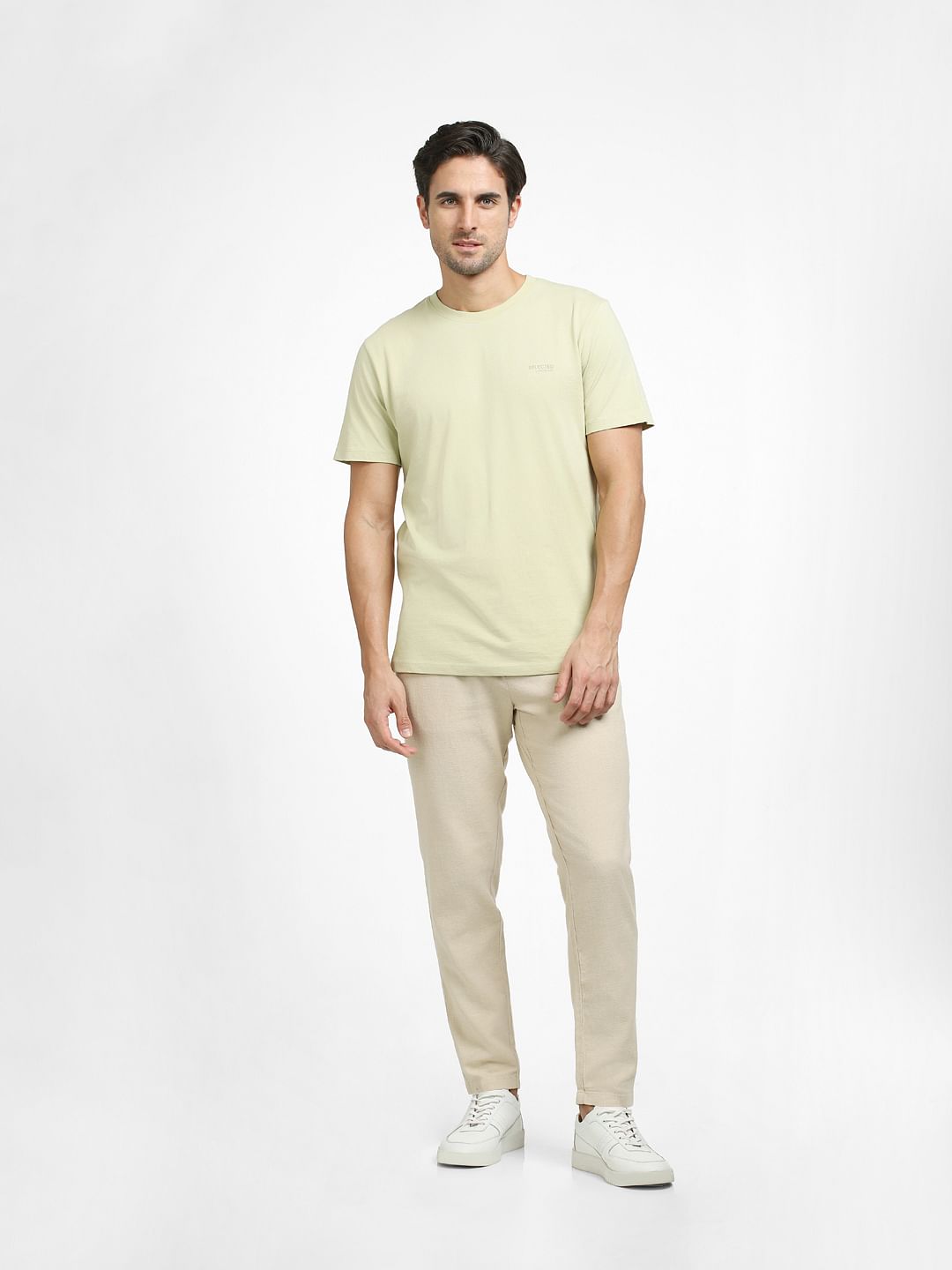 Green Organic Cotton Crew Neck T-Shirt