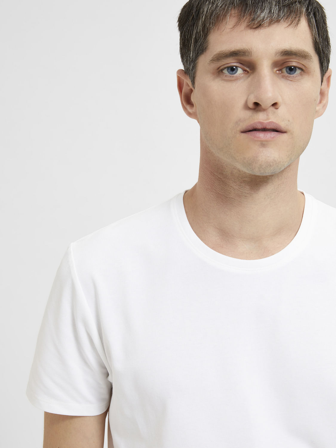 White Organic Cotton Crew Neck T-shirt