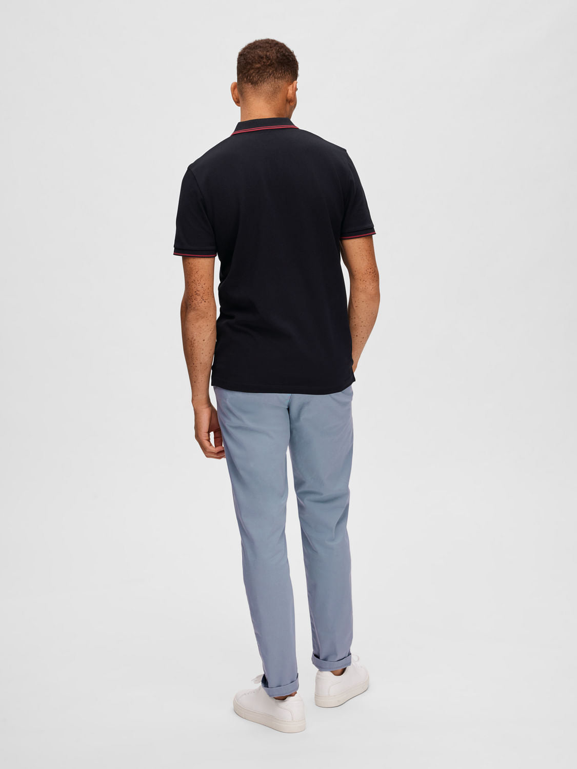 Black Organic Cotton Polo T-shirt
