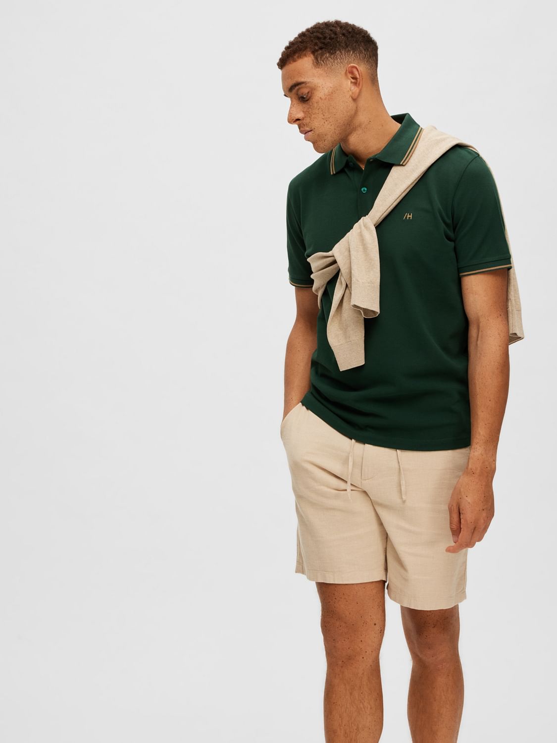 Green Organic Cotton Polo T-shirt