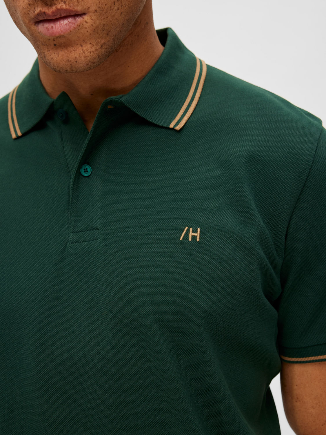 Green Organic Cotton Polo T-shirt