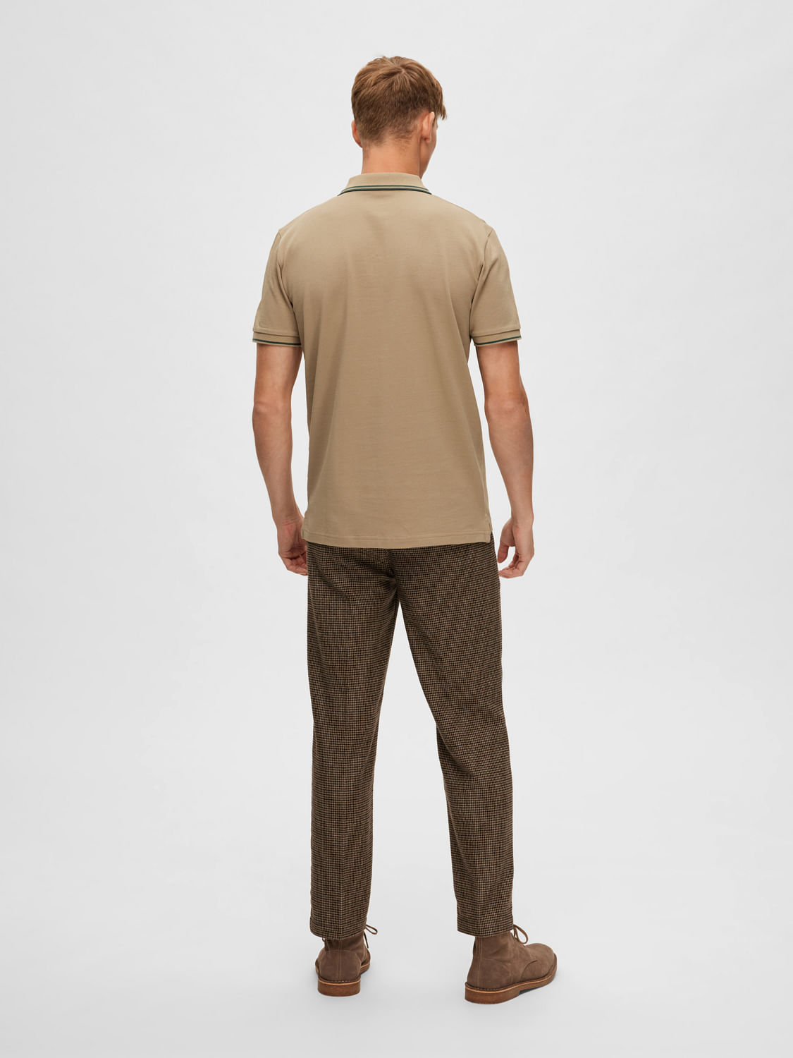 Brown Organic Cotton Polo T-shirt