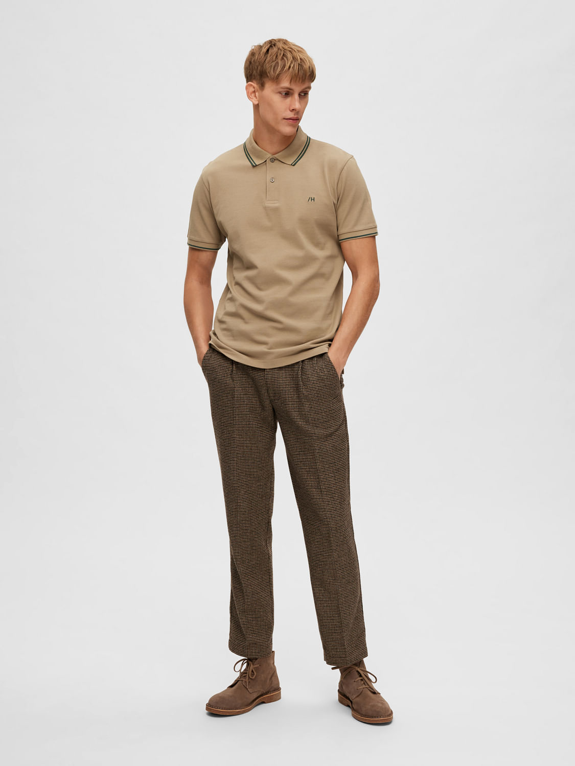 Brown Organic Cotton Polo T-shirt
