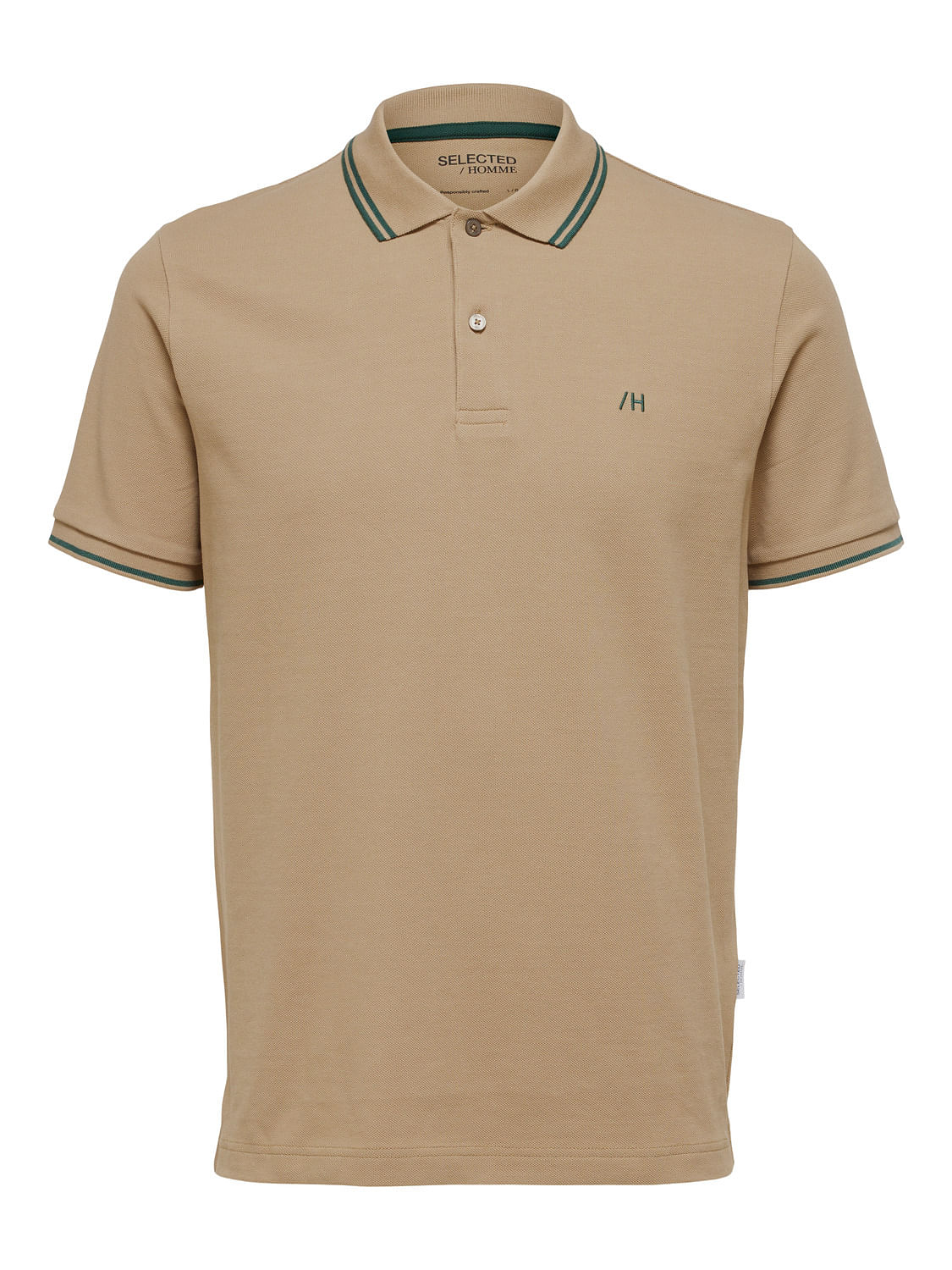 Brown Organic Cotton Polo T-shirt