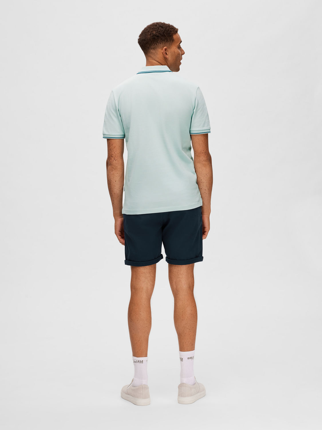 Blue Organic Cotton Polo T-shirt