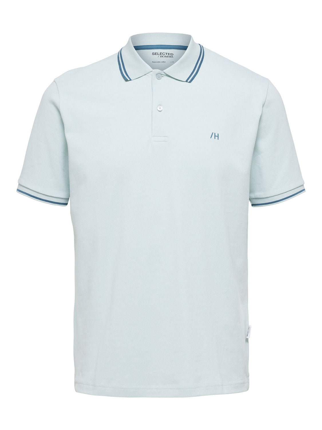 Blue Organic Cotton Polo T-shirt