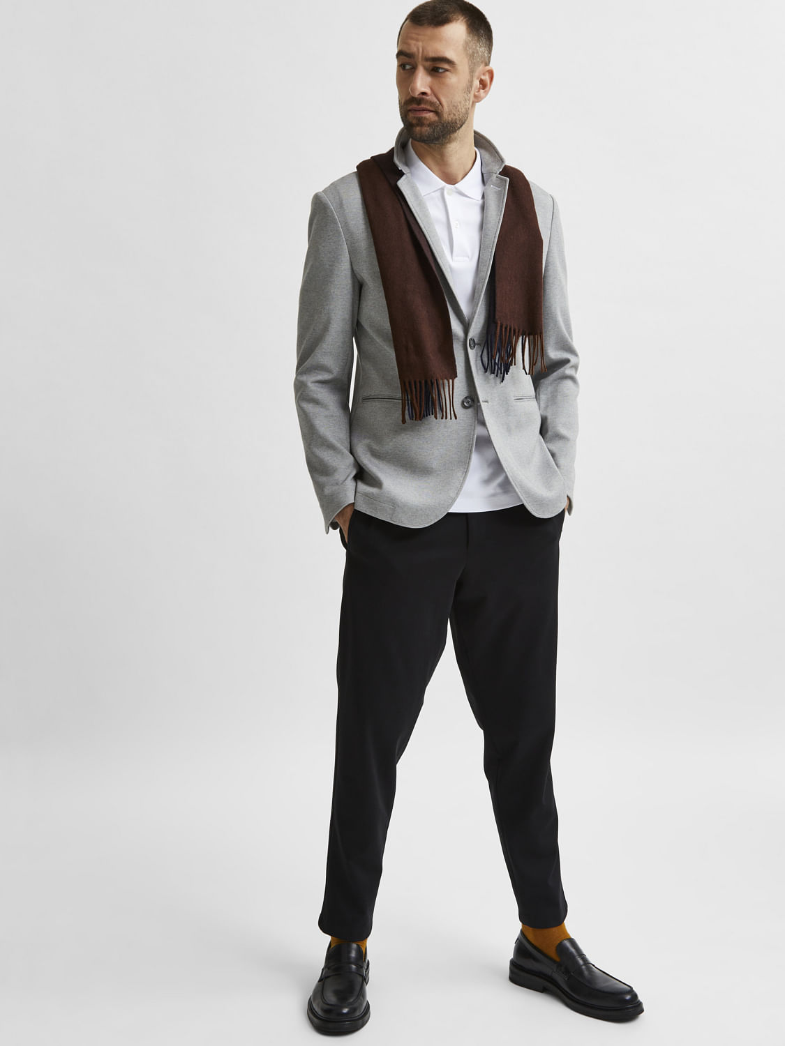 Grey Slim Fit Blazer