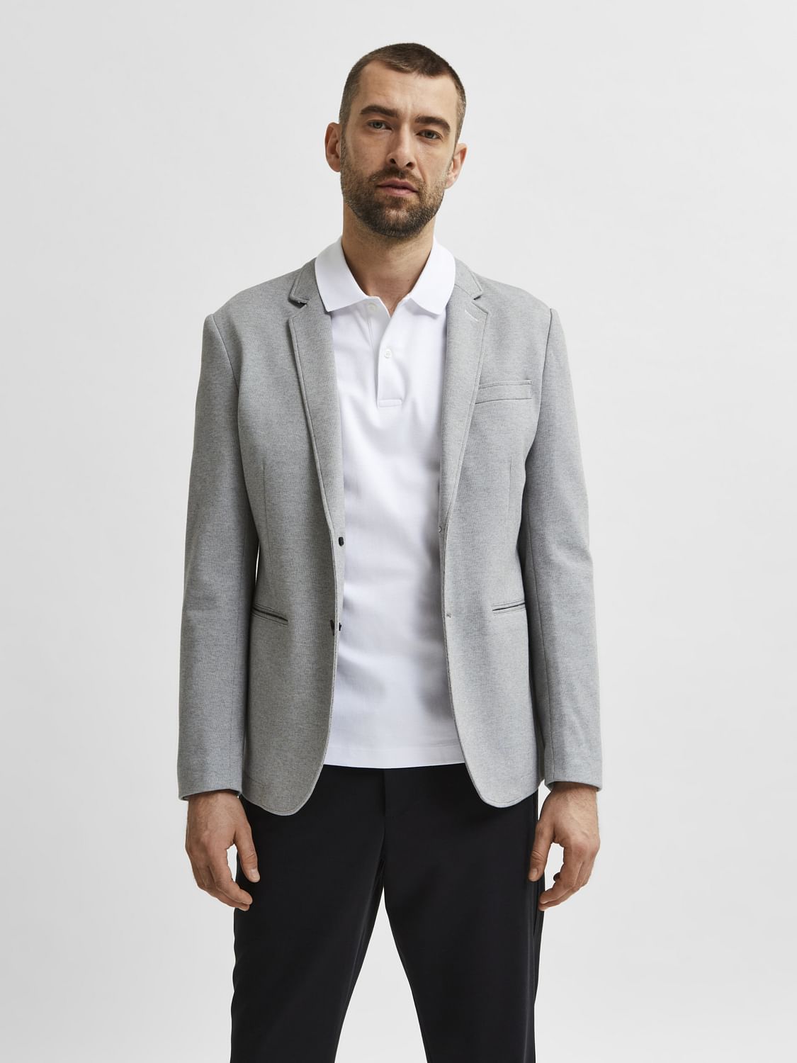 Grey Slim Fit Blazer