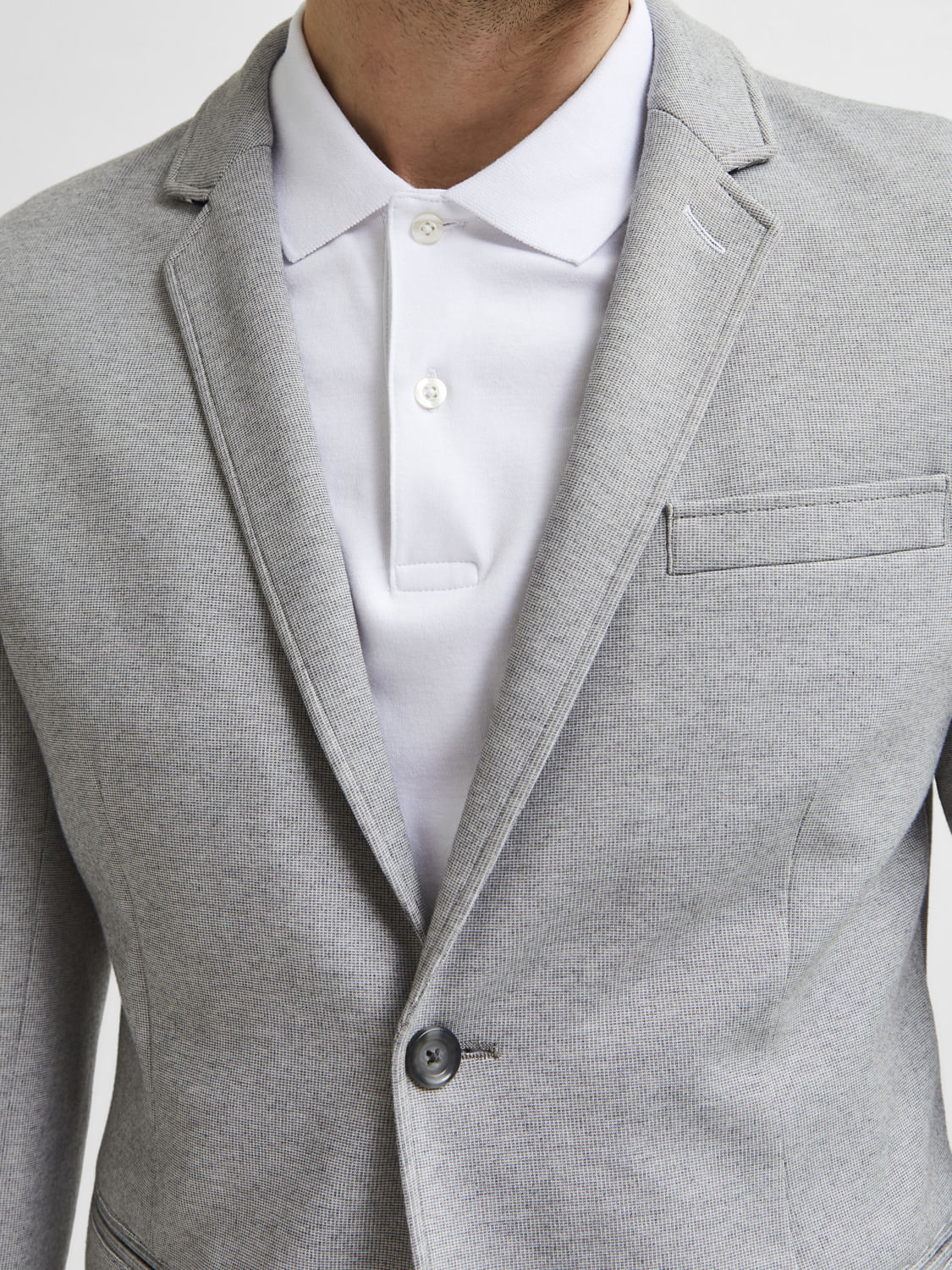 Grey Slim Fit Blazer