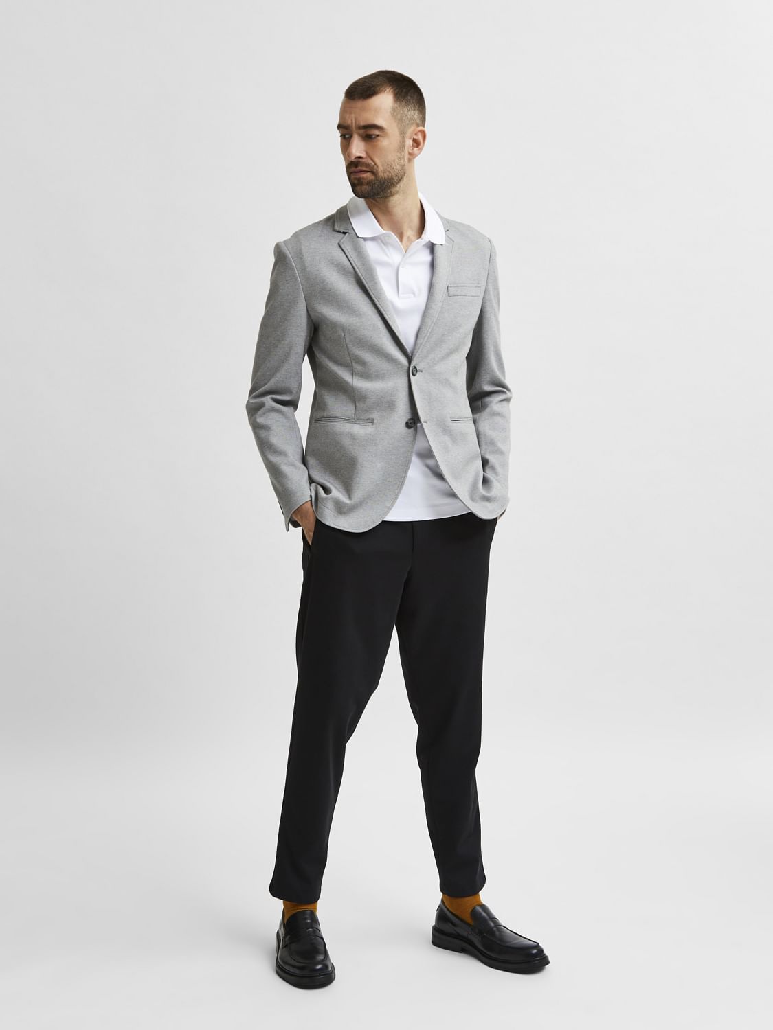 Grey Slim Fit Blazer