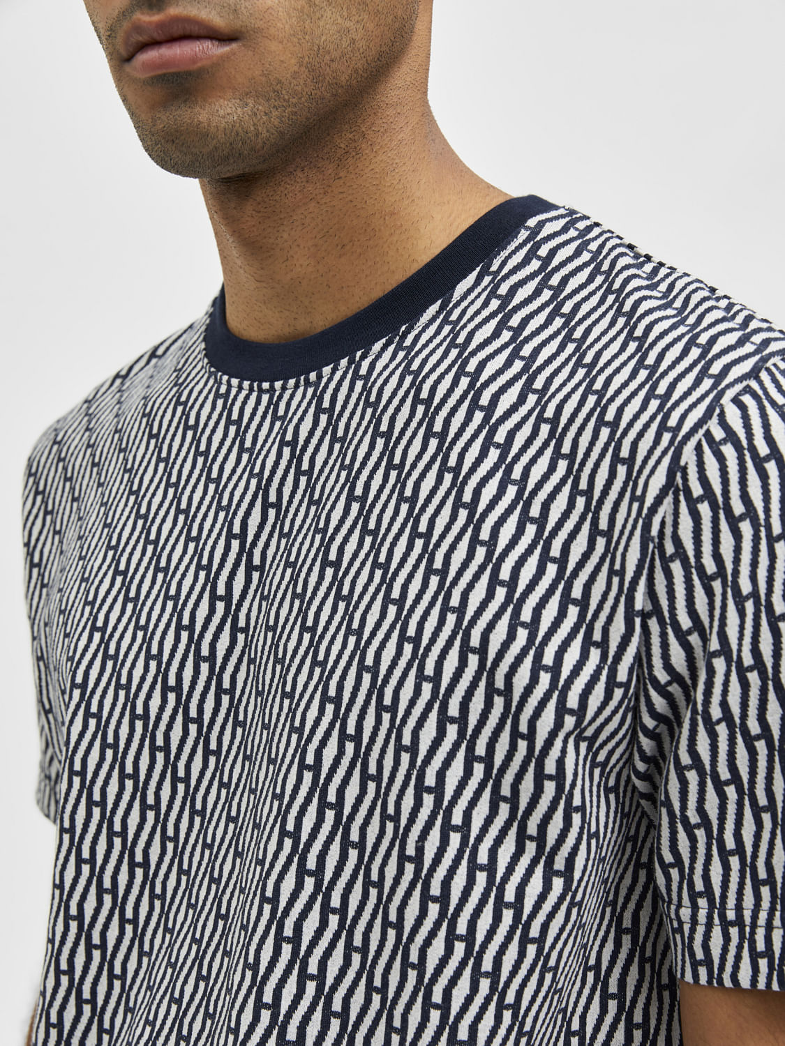 Blue Patterned T-Shirt
