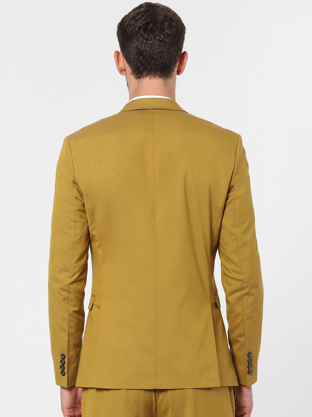 Mustard Slim Fit Suit Blazer