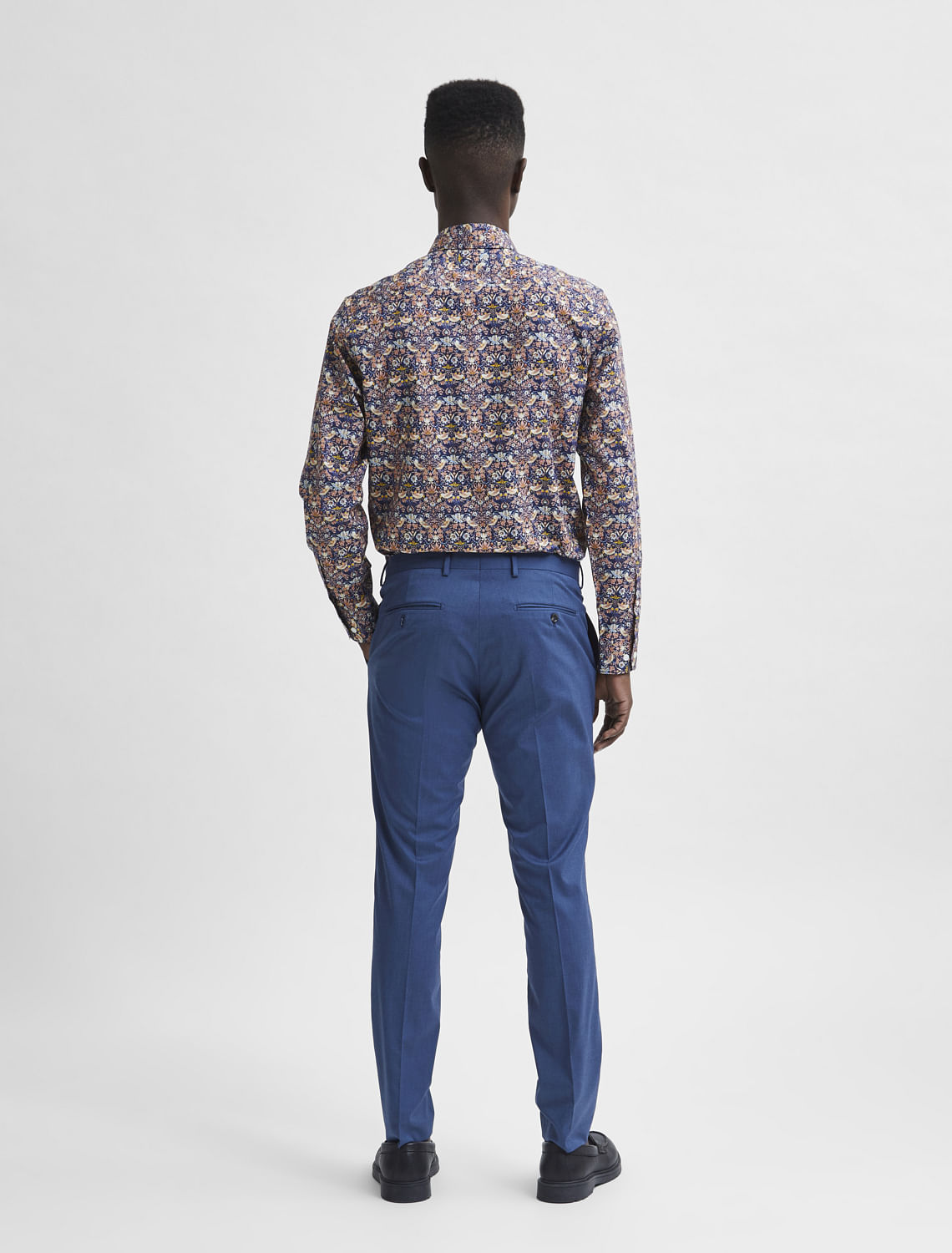 Blue Slim Fit Suit Trousers
