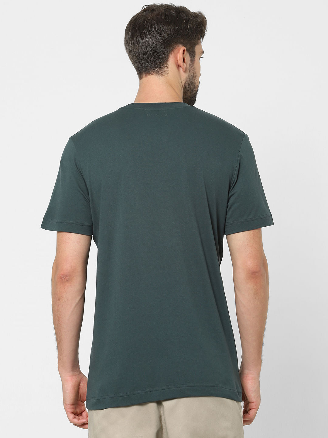 Green Graphic Print Crew Neck T-Shirt