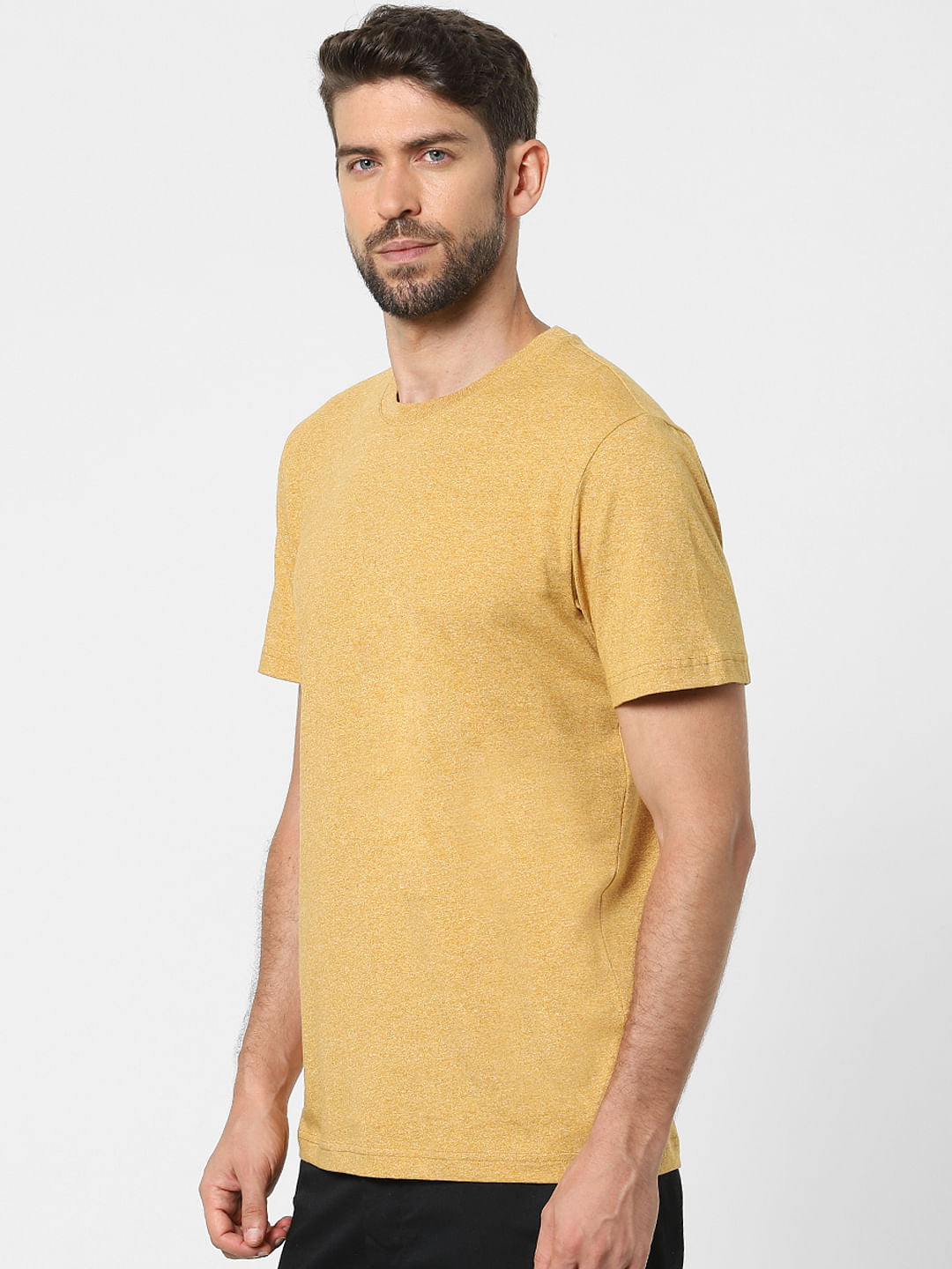 Yellow Organic Cotton Crew Neck T-Shirt