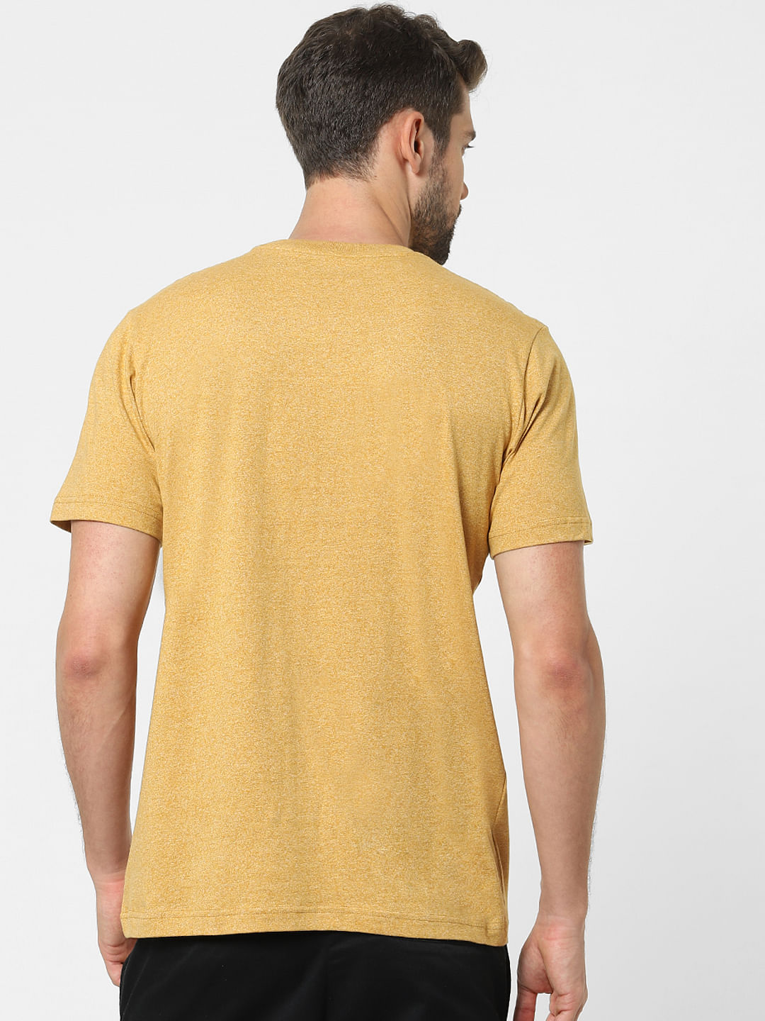 Yellow Organic Cotton Crew Neck T-Shirt