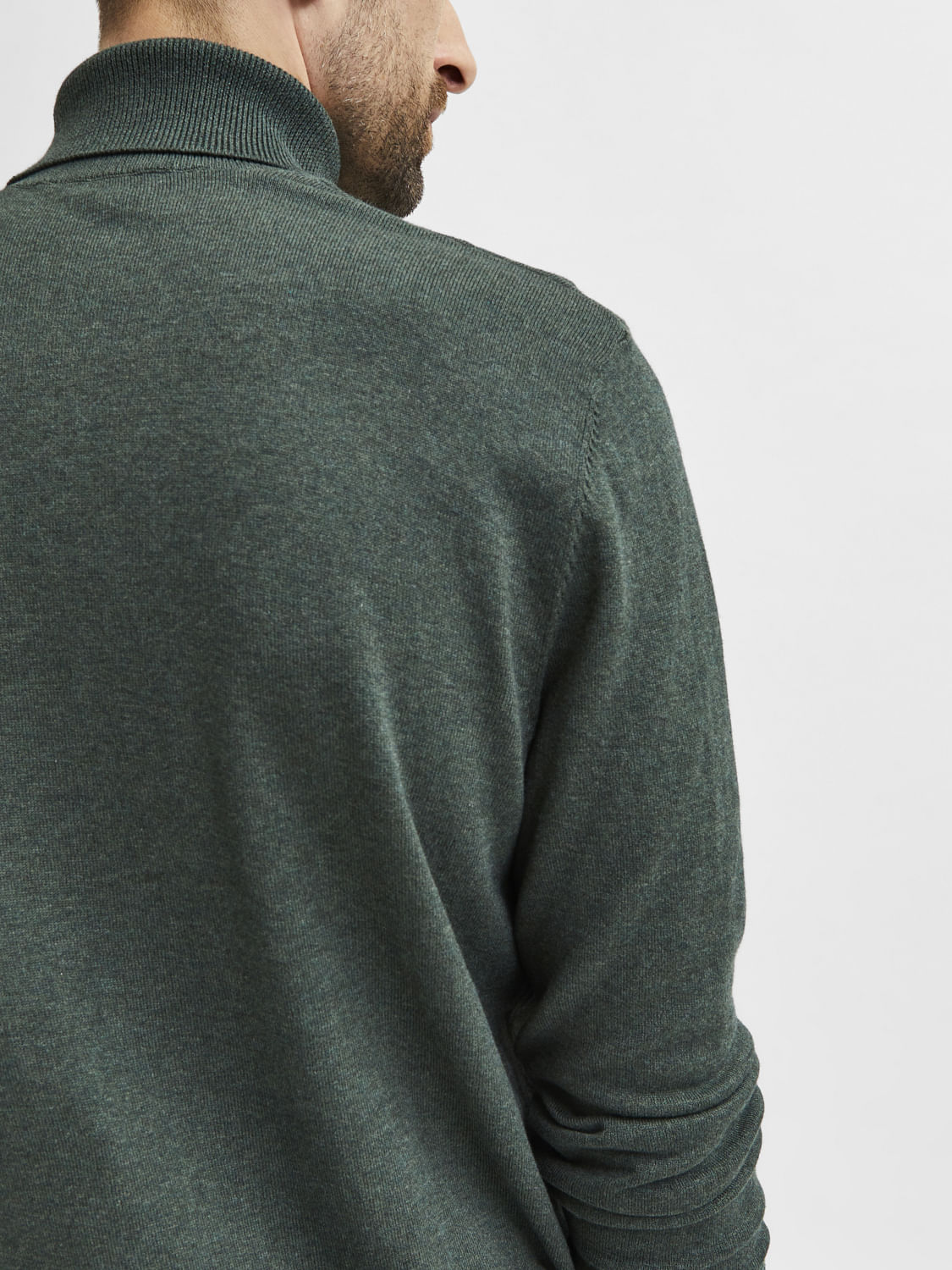 Green Turtleneck Pullover