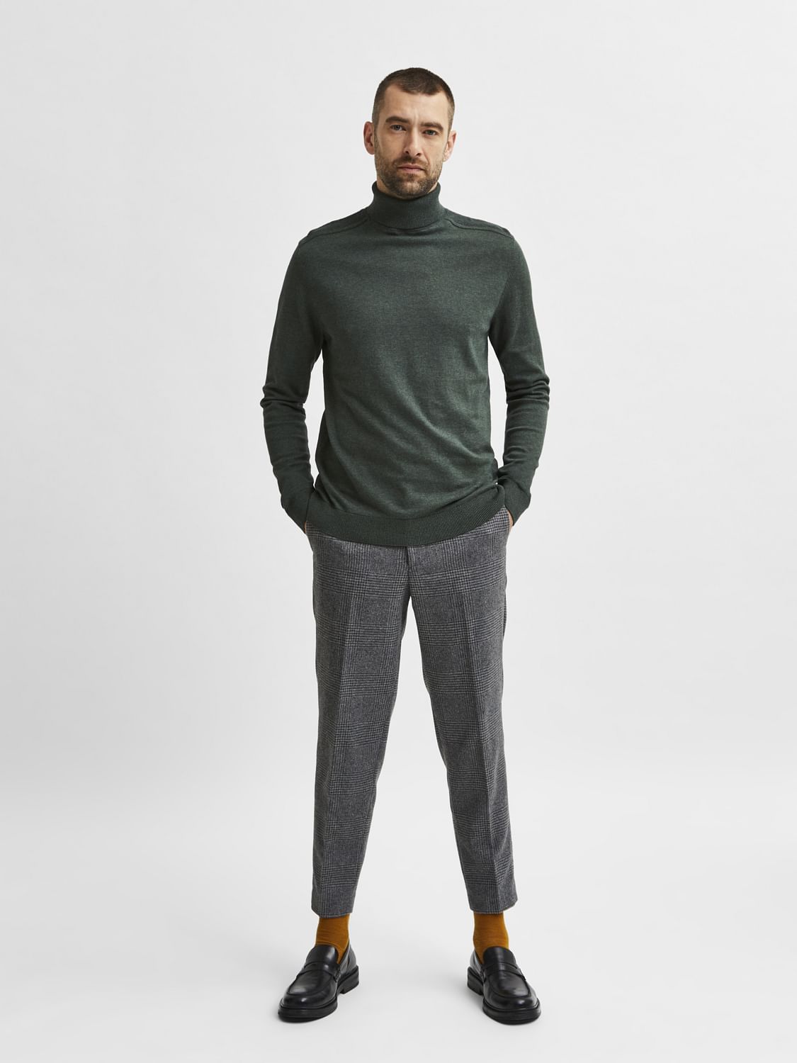 Green Turtleneck Pullover