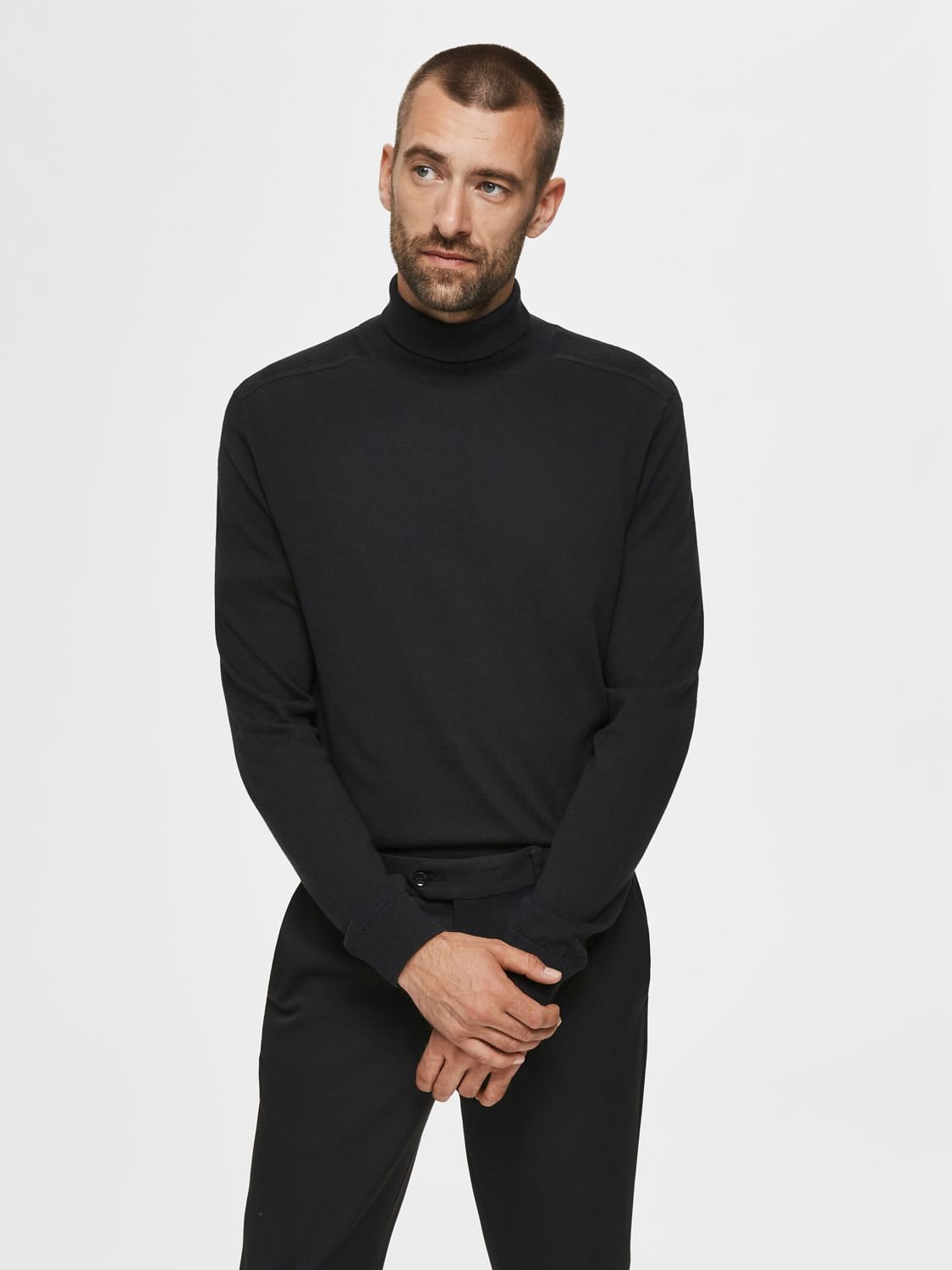 Black Turtleneck Pullover