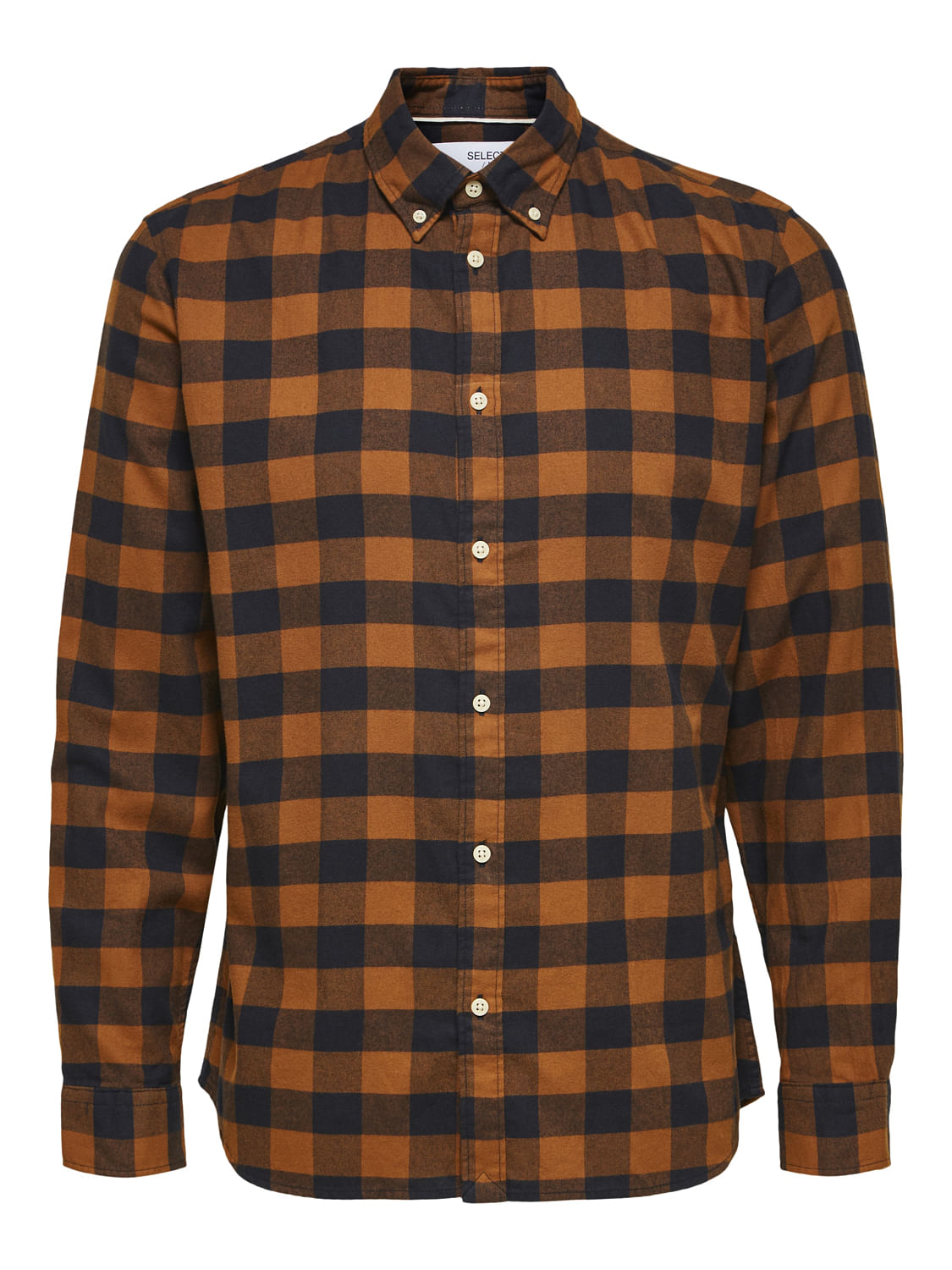 Brown Flannel Checked Full Sleeves Shirt