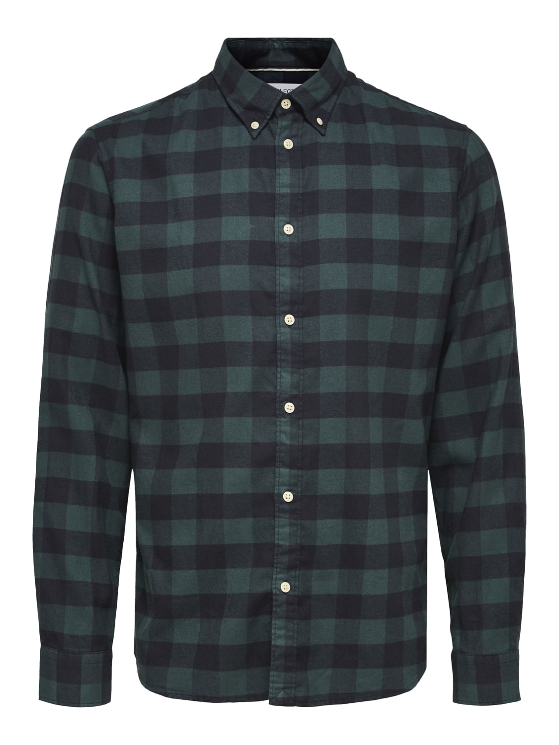 Green Flannel Checked Full Sleeves Shirt