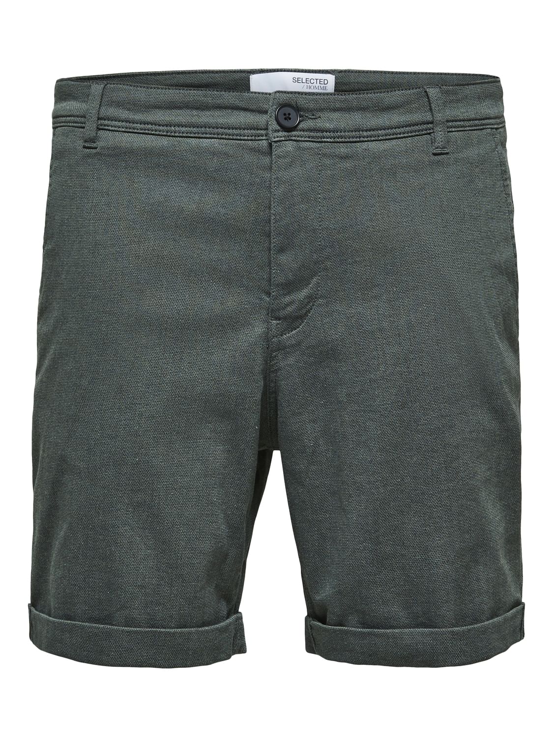 Greyish Green Chino Shorts