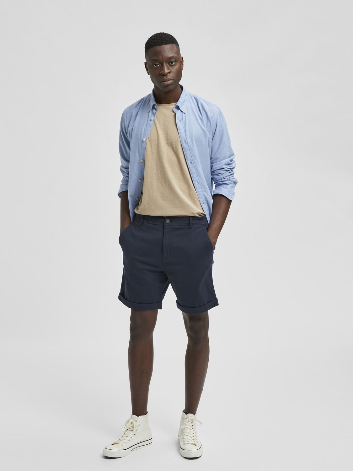 Blue Chino Shorts