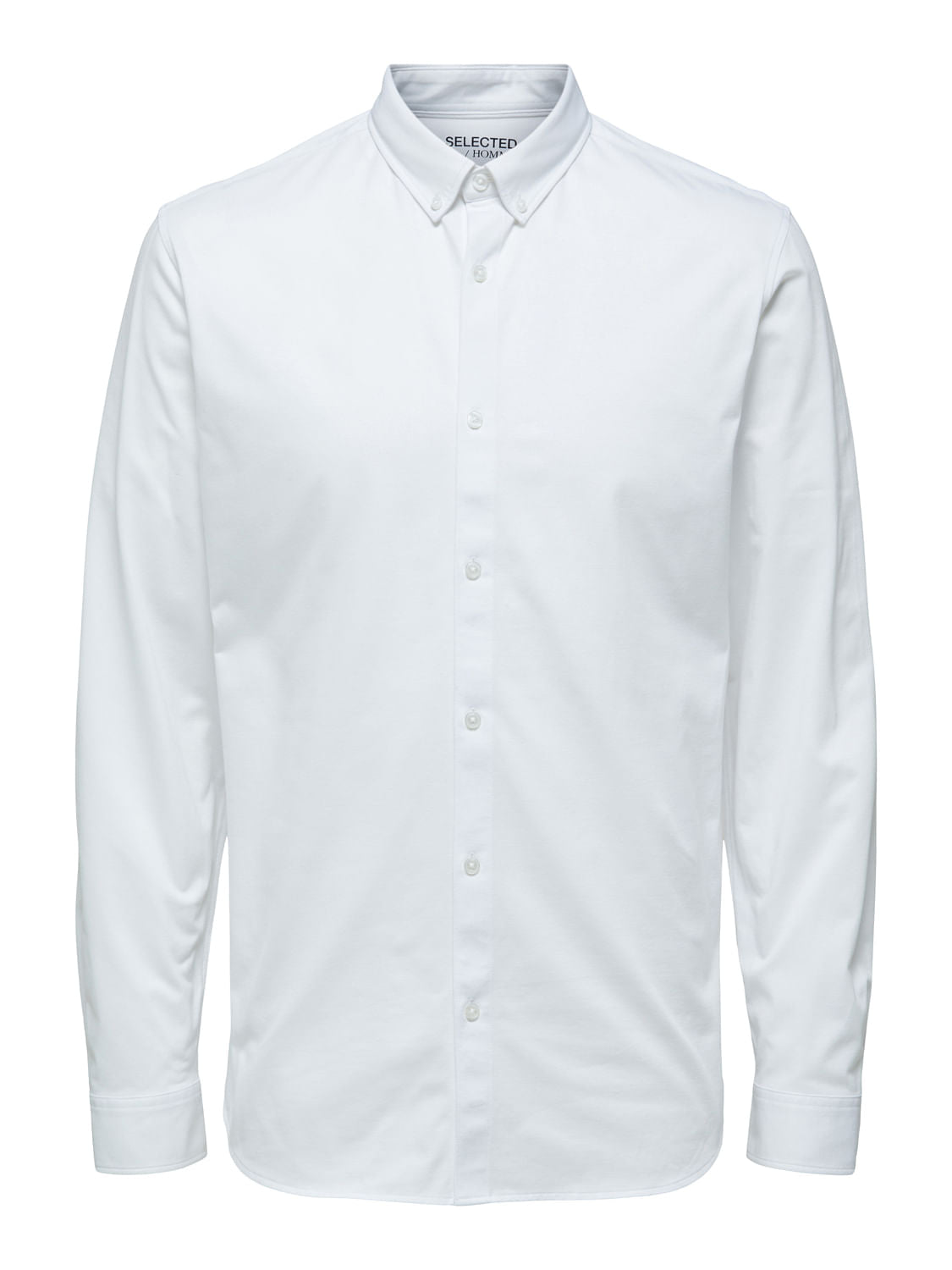 White Button Down Full Sleeves Shirt