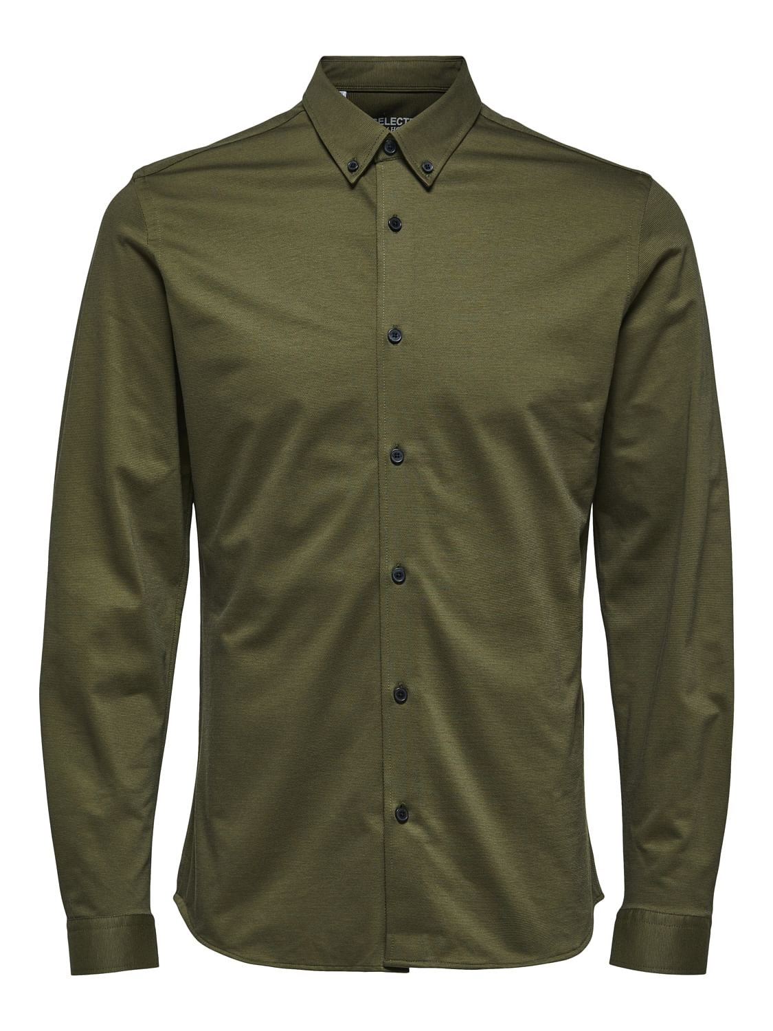 Green Button Down Full Sleeves Shirt