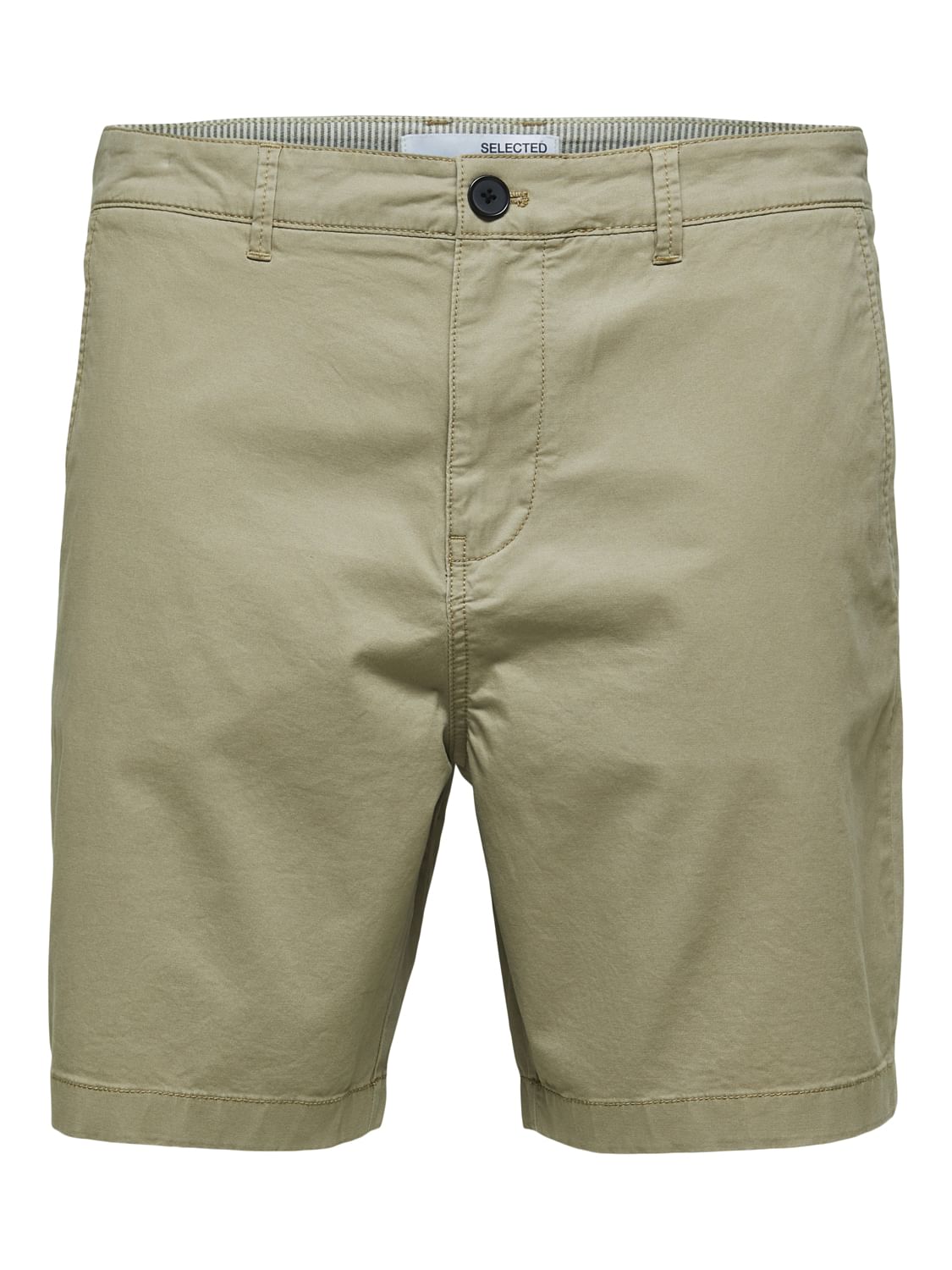 Beige Comfort Fit Chino Shorts