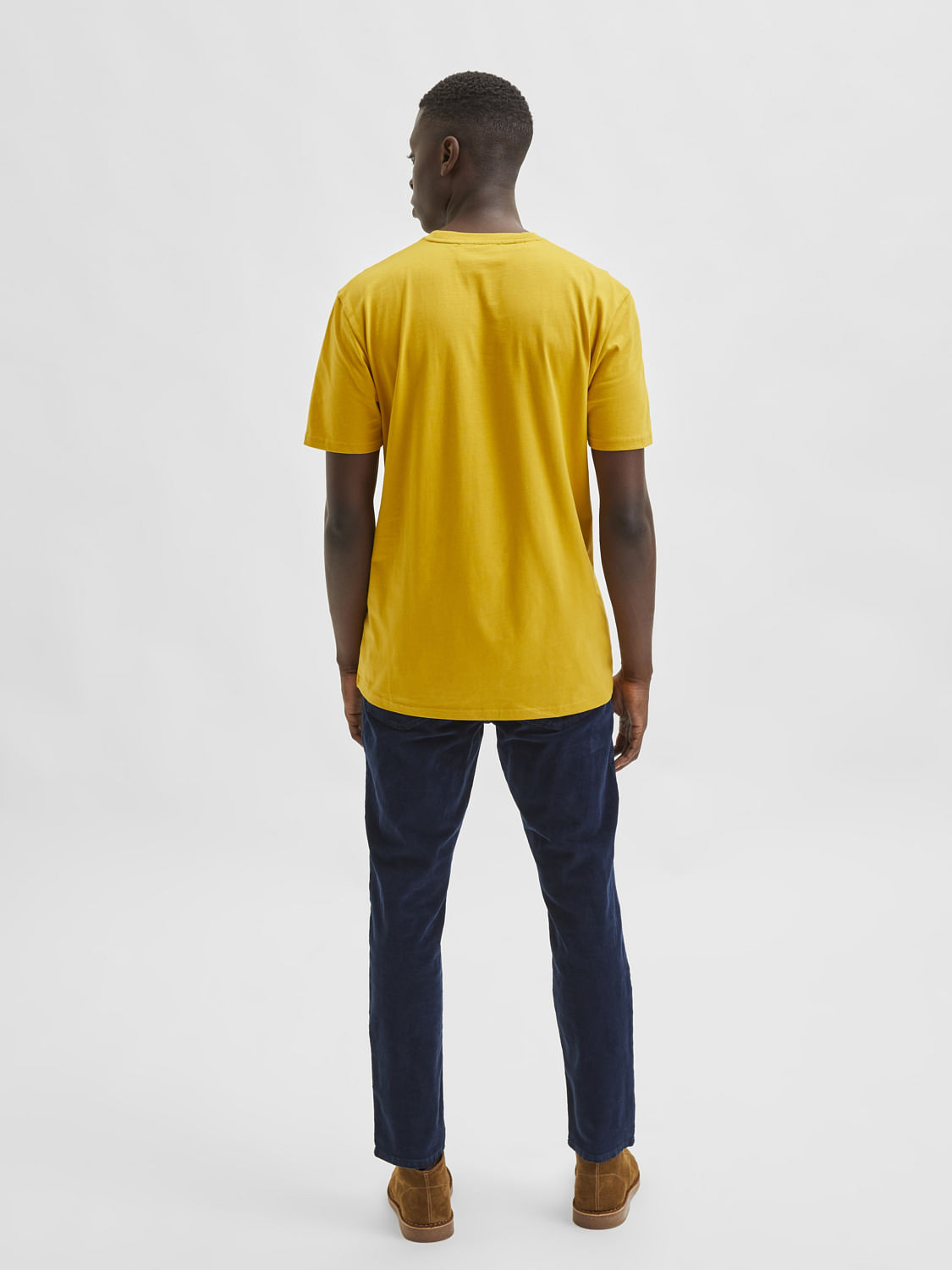 Yellow Organic Cotton Crew Neck T-Shirt